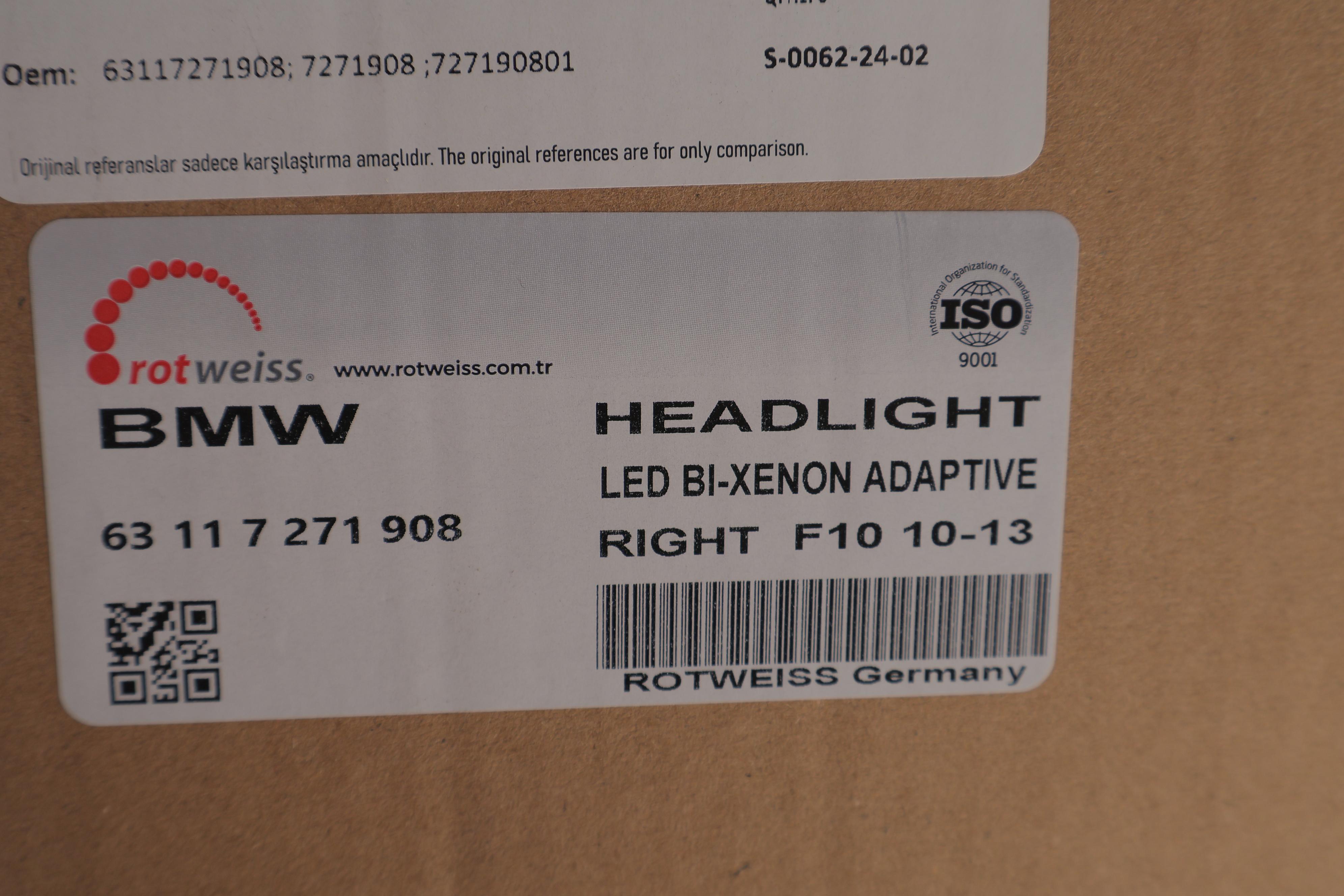 Фара (R) BMW 5 (F10) 11-16 (Xenon/Halogen)