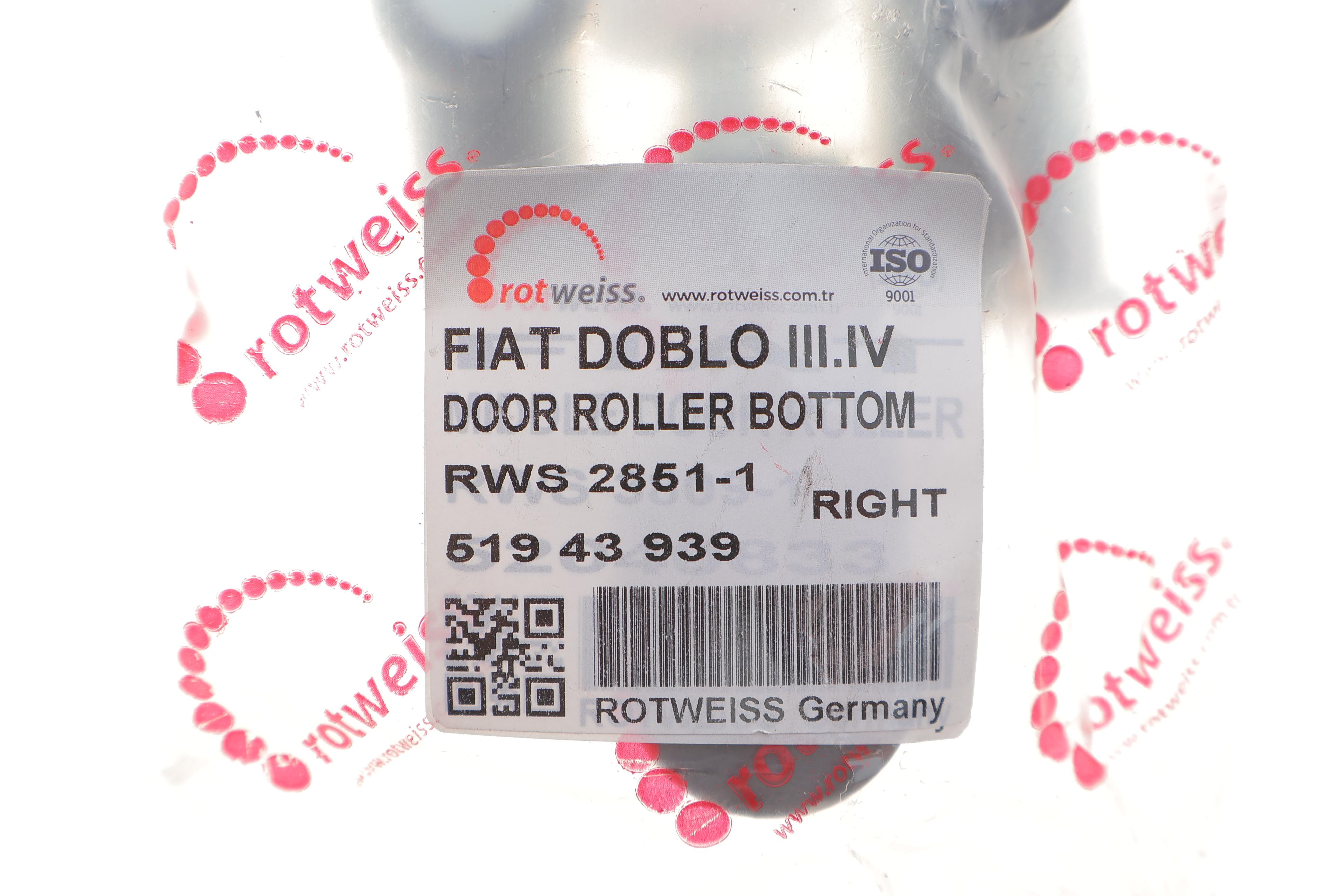 Ролик дверей (бічних/нижній) Fiat Doblo 10- (R)