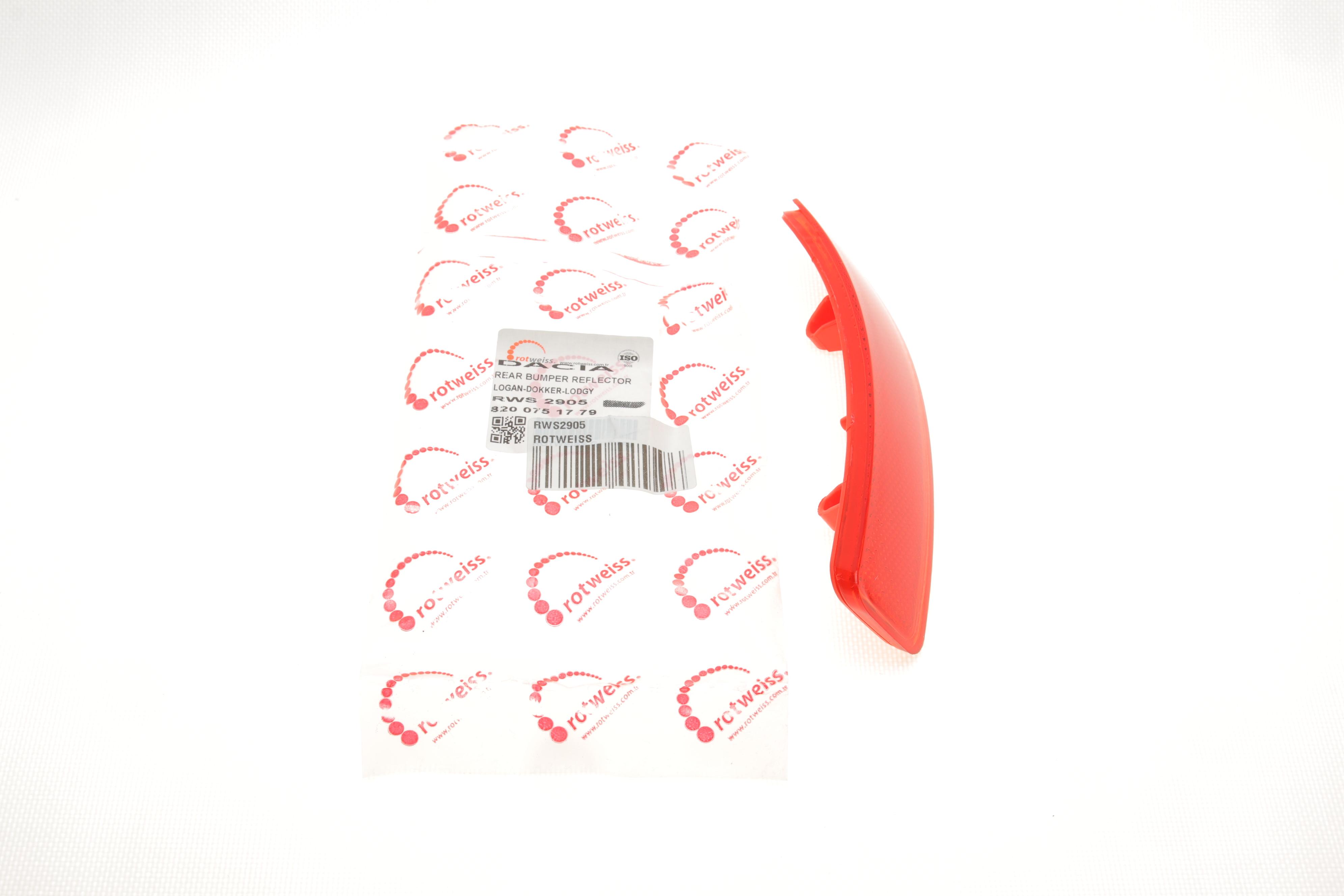 Світловідбивач бампера (заднього) Dacia Dokker 12-/Logan 04-12 (L)