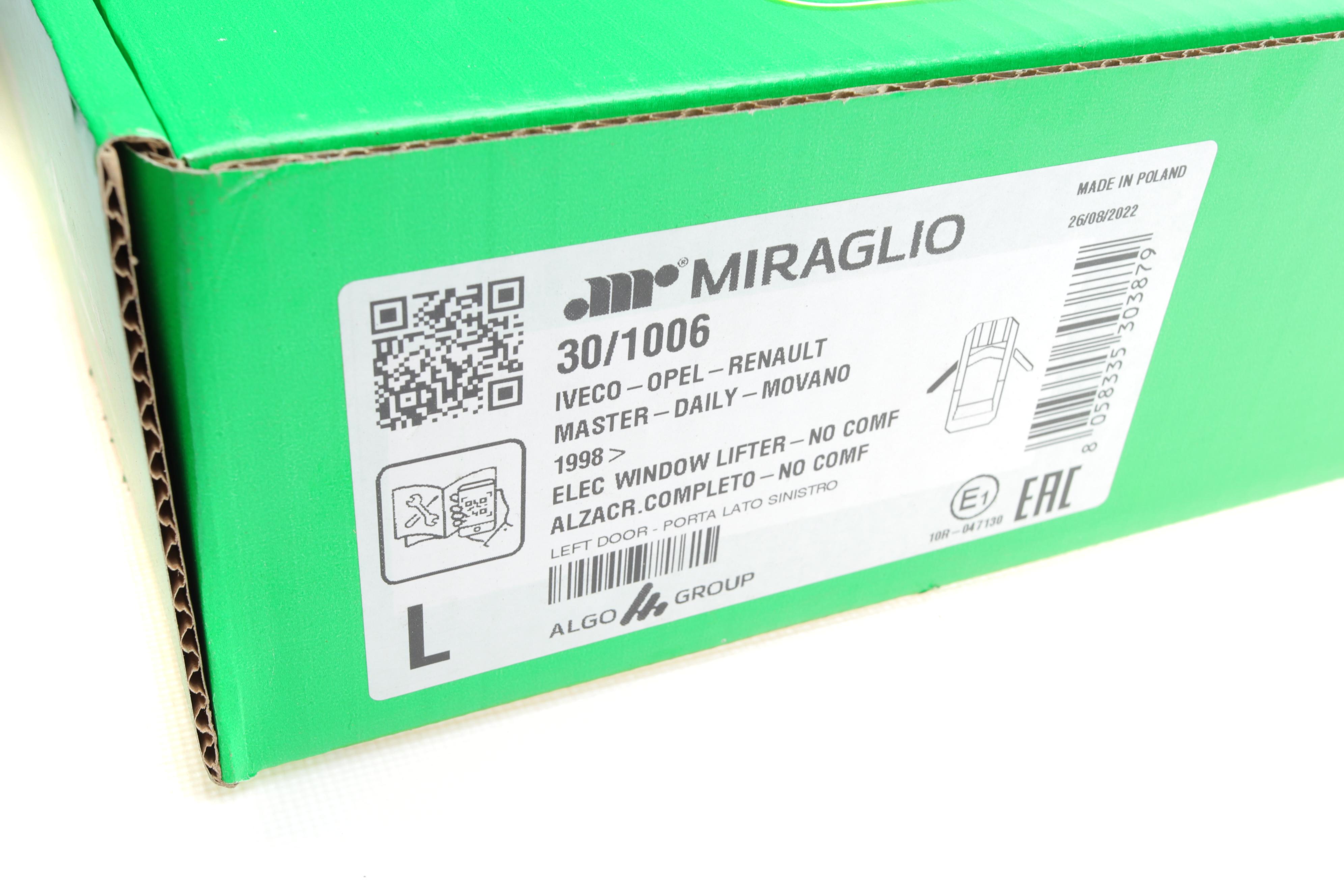 Склопідіймач (передній) Renault Master II/Opel Movano 98- (L) (електро) (з моторчиком)