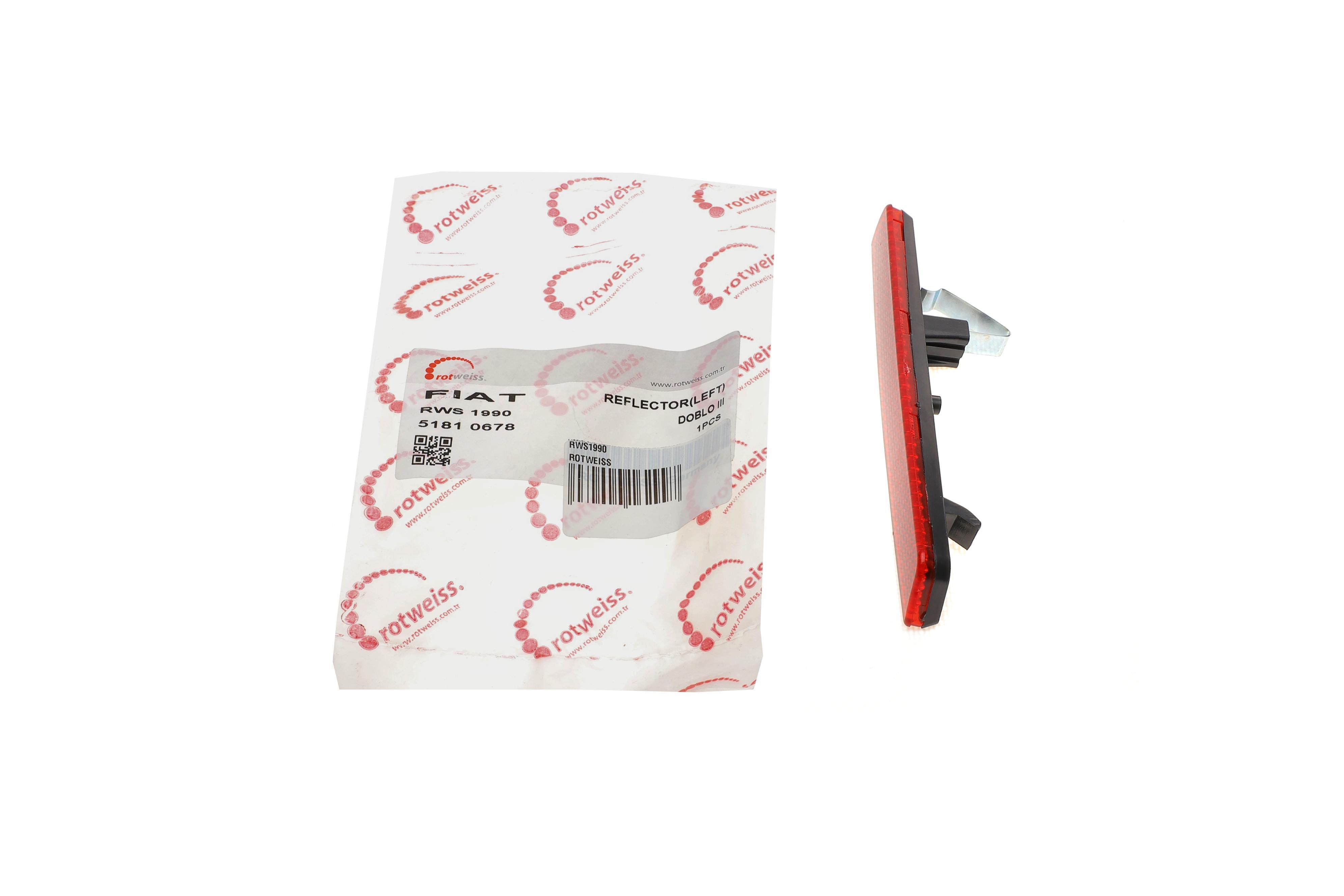 Світловідбивач бампера (заднього) Fiat Doblo 09- (L)