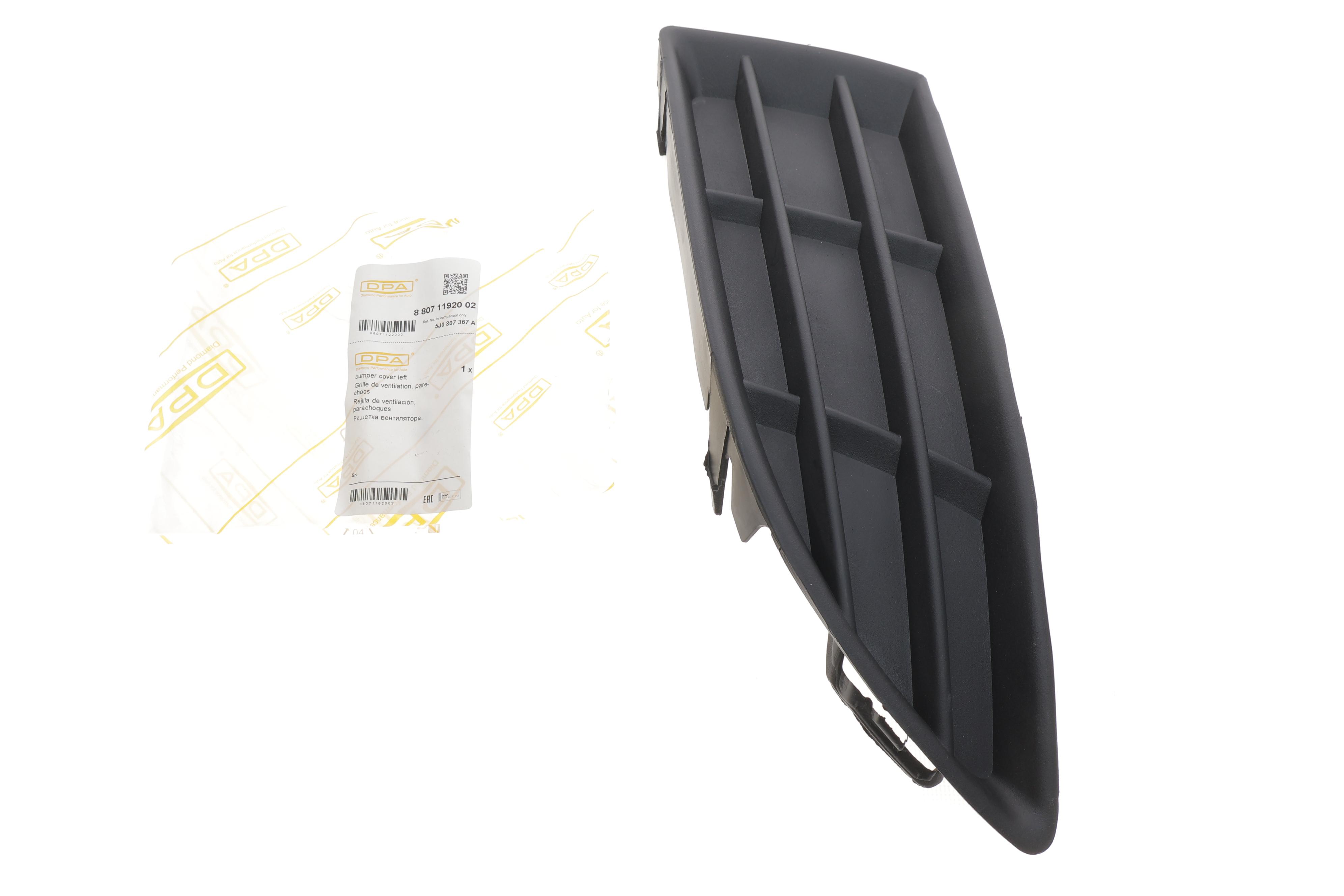 Вставка бампера (без протитуманки) Skoda Fabia/Roomster 06-15 (L)