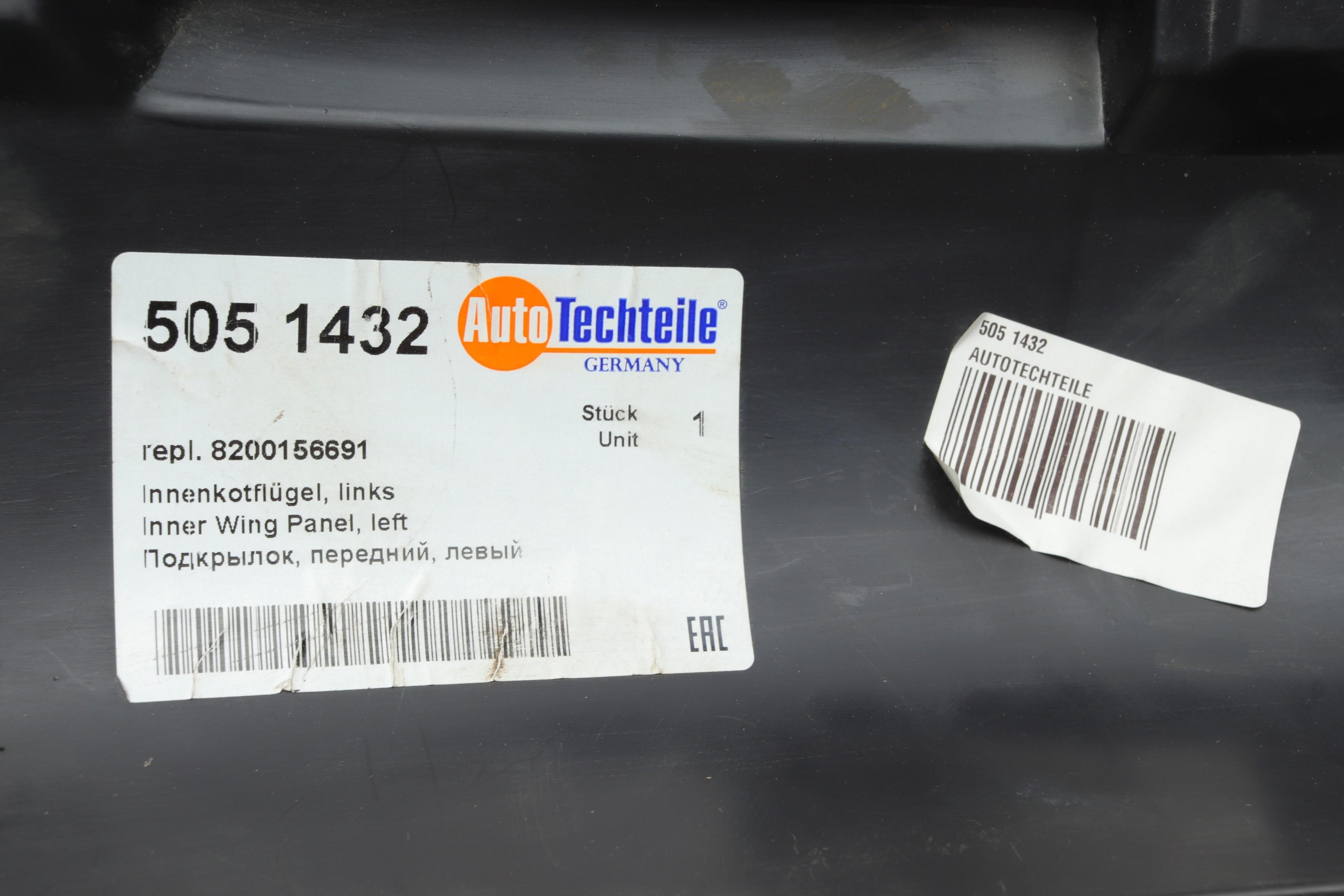 Підкрильник крила переднього Renault Kangoo 97-07 (L)