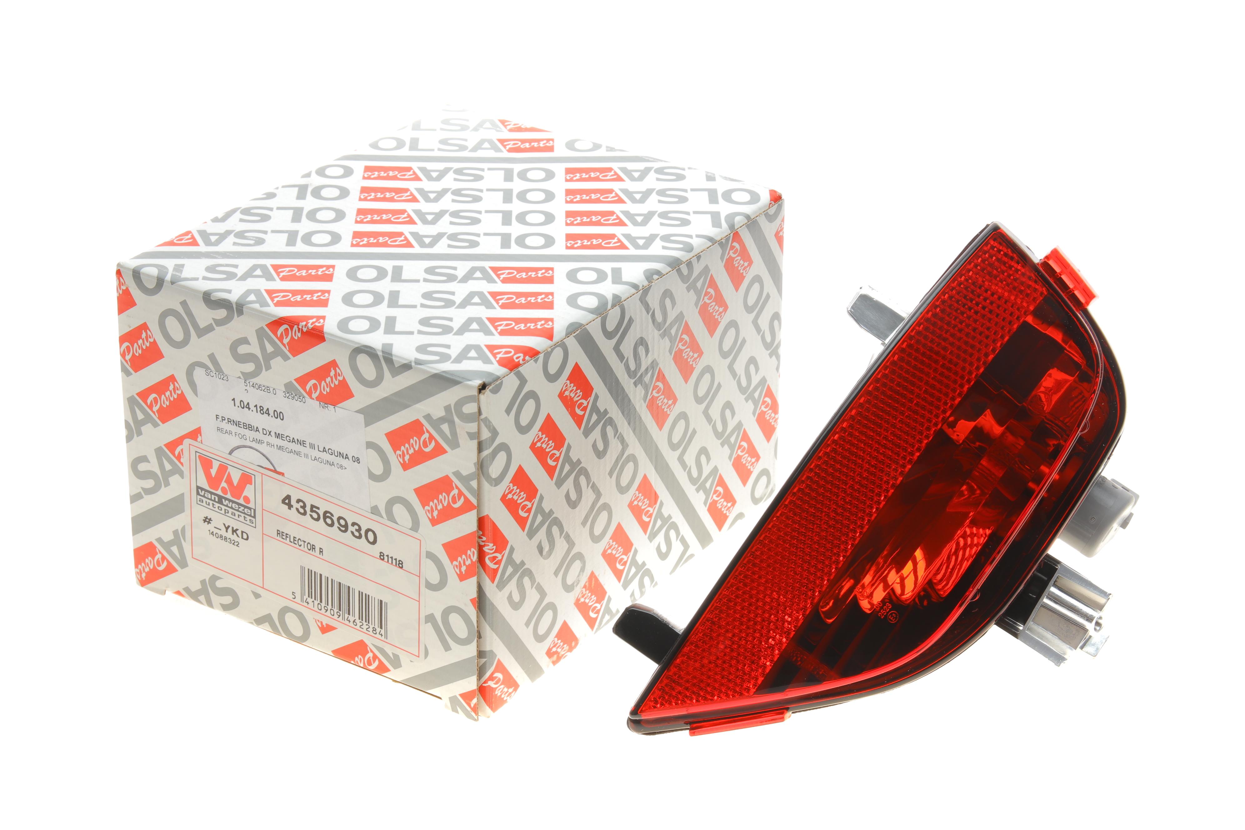 Ліхтар задній протитуманний Renault Laguna III 07-15 (R)