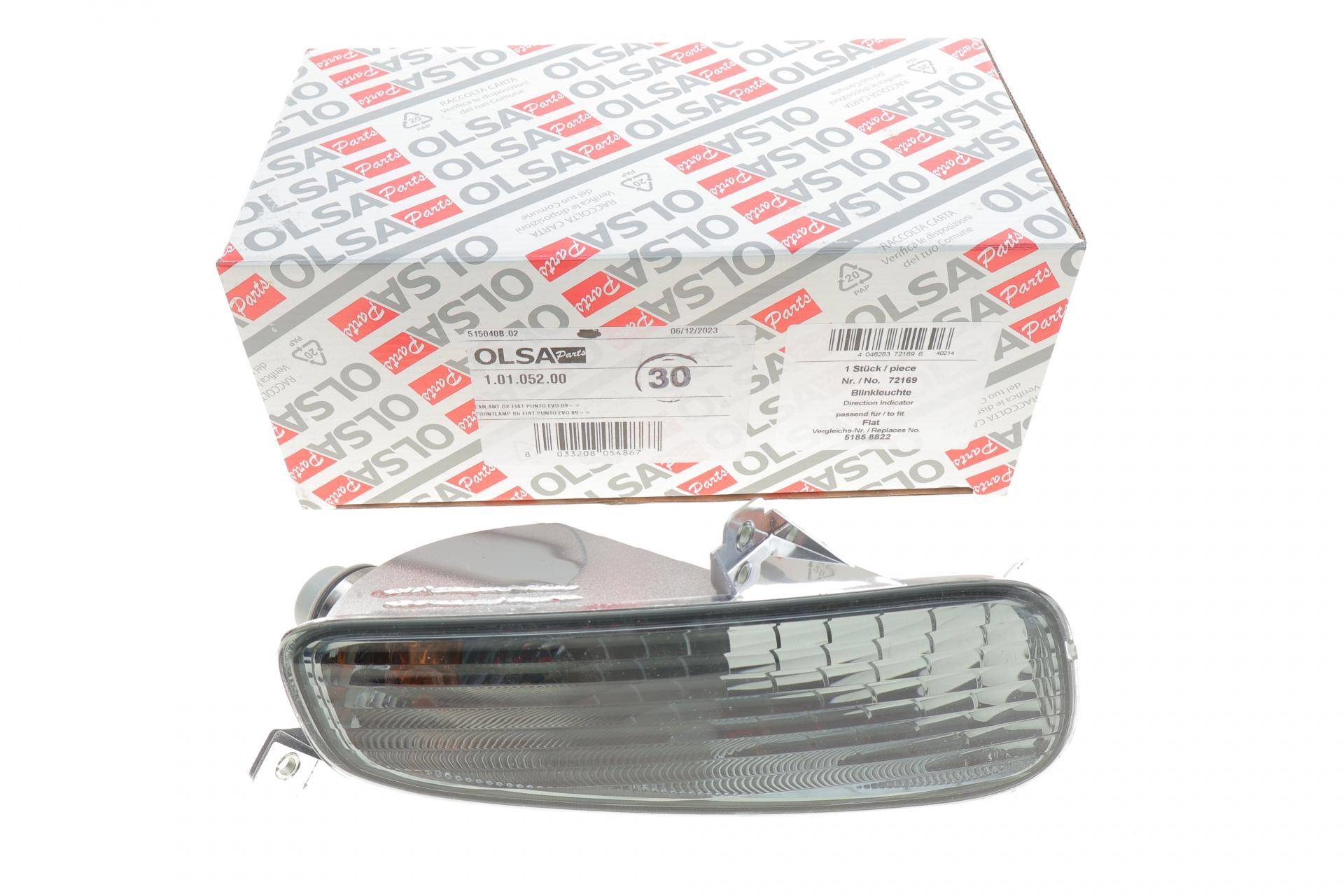 Повторювач повороту в бампер Fiat Punto 09- (R)