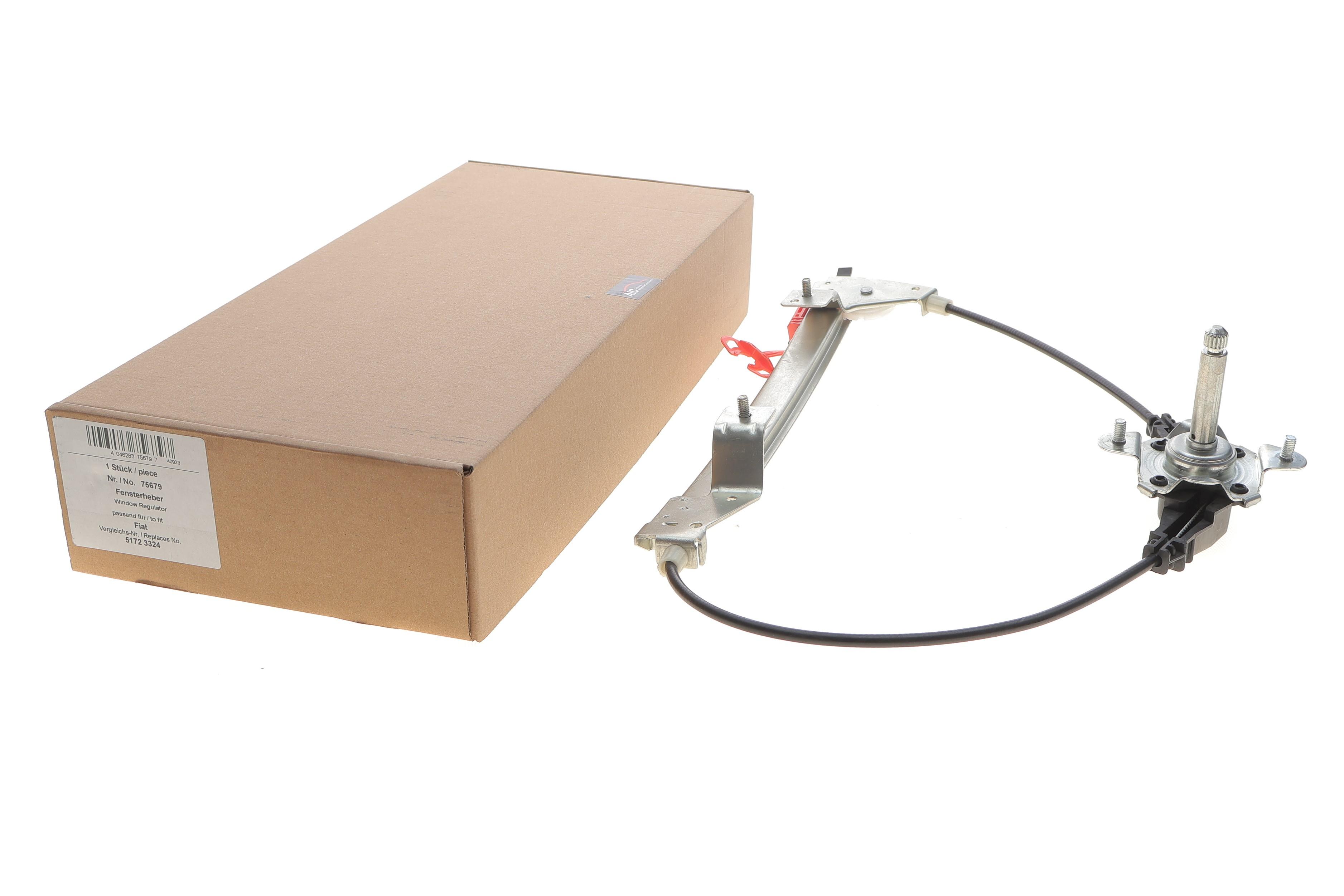 Склопідіймач (задній) Fiat Grande Punto/Punto 05- (L) (ручний) (без моторчика)