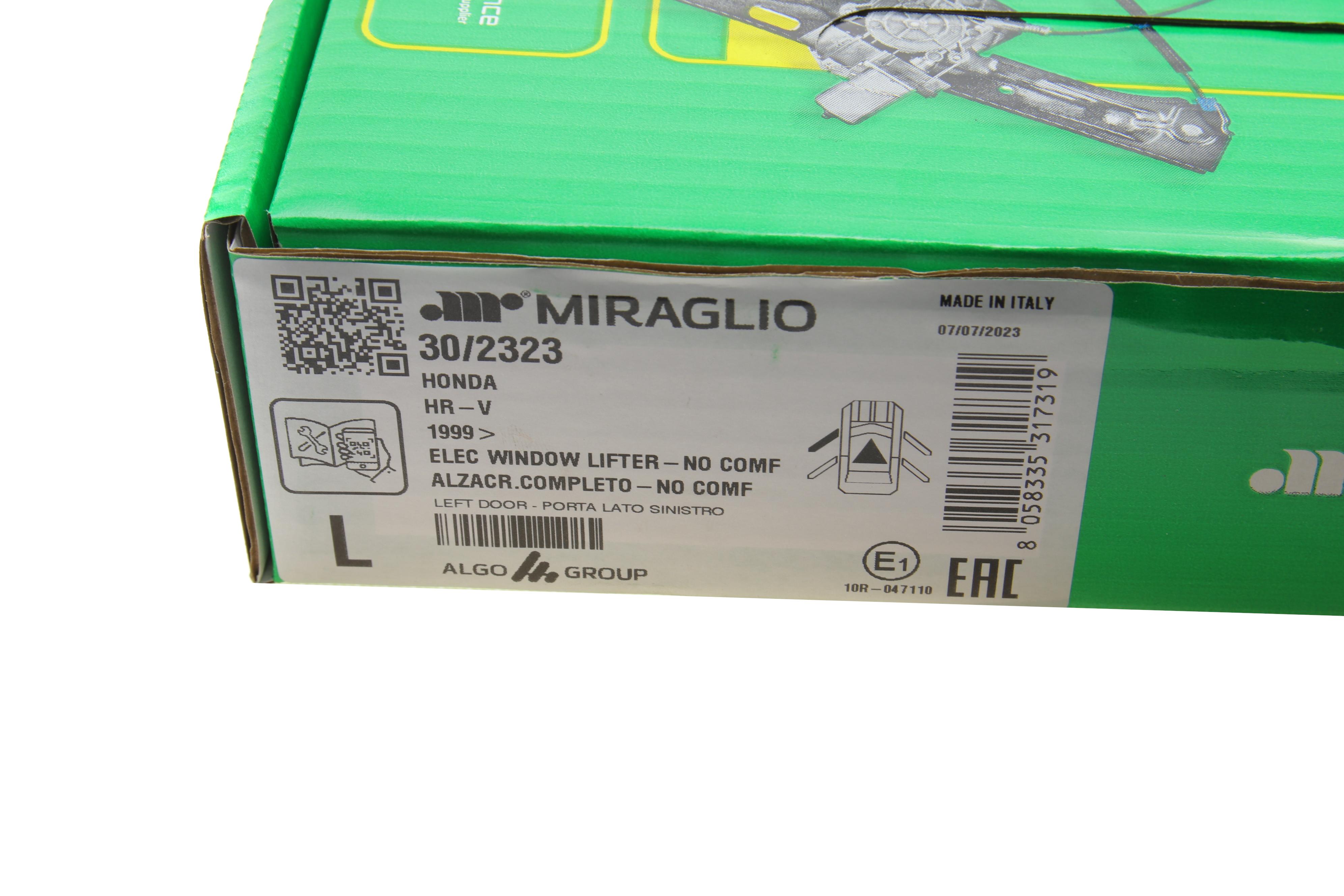 Склопідіймач (передній) Honda HR-V 99- (R) (електро) (з моторчиком)