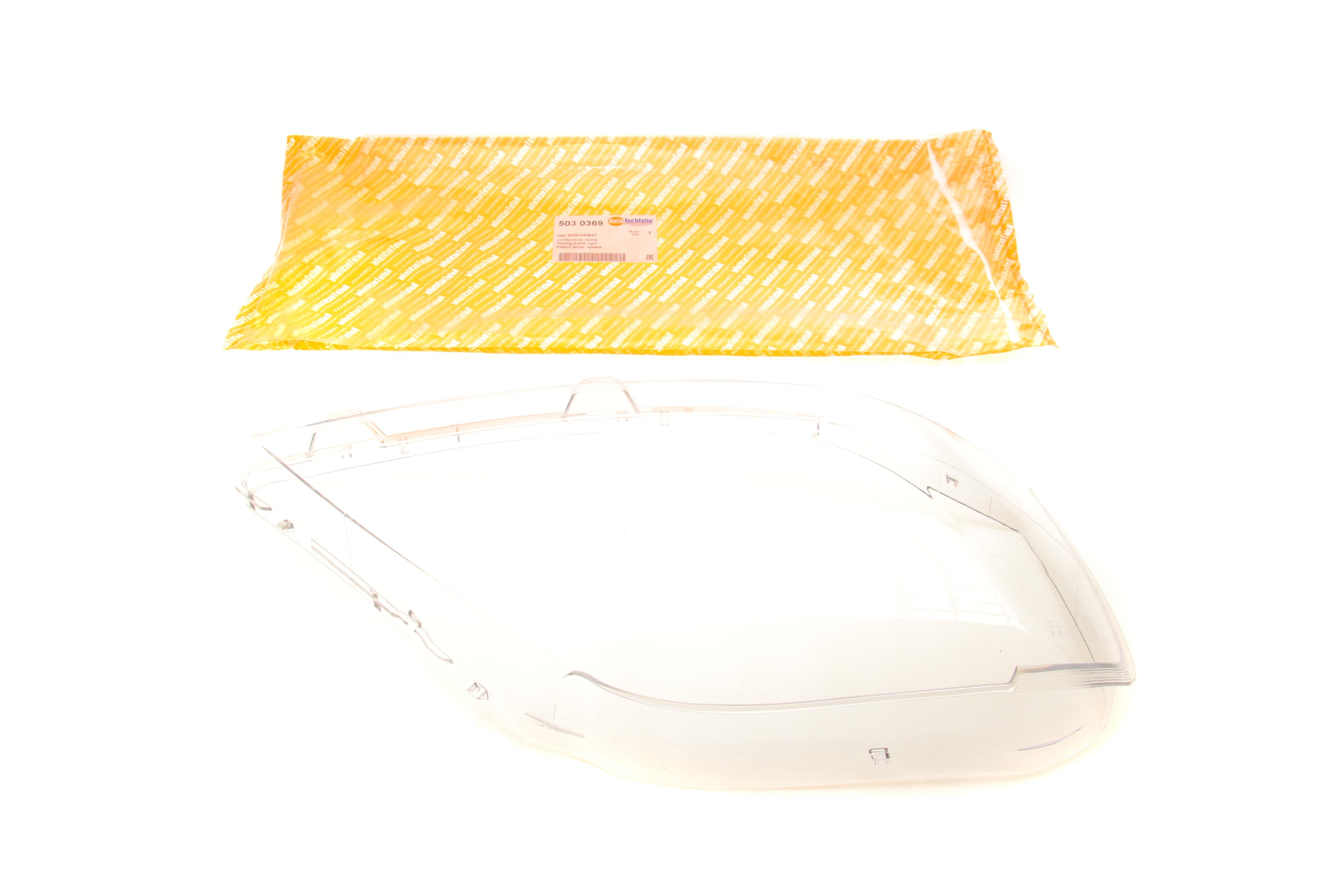 Скло фари Renault Logan 08-12 (R)