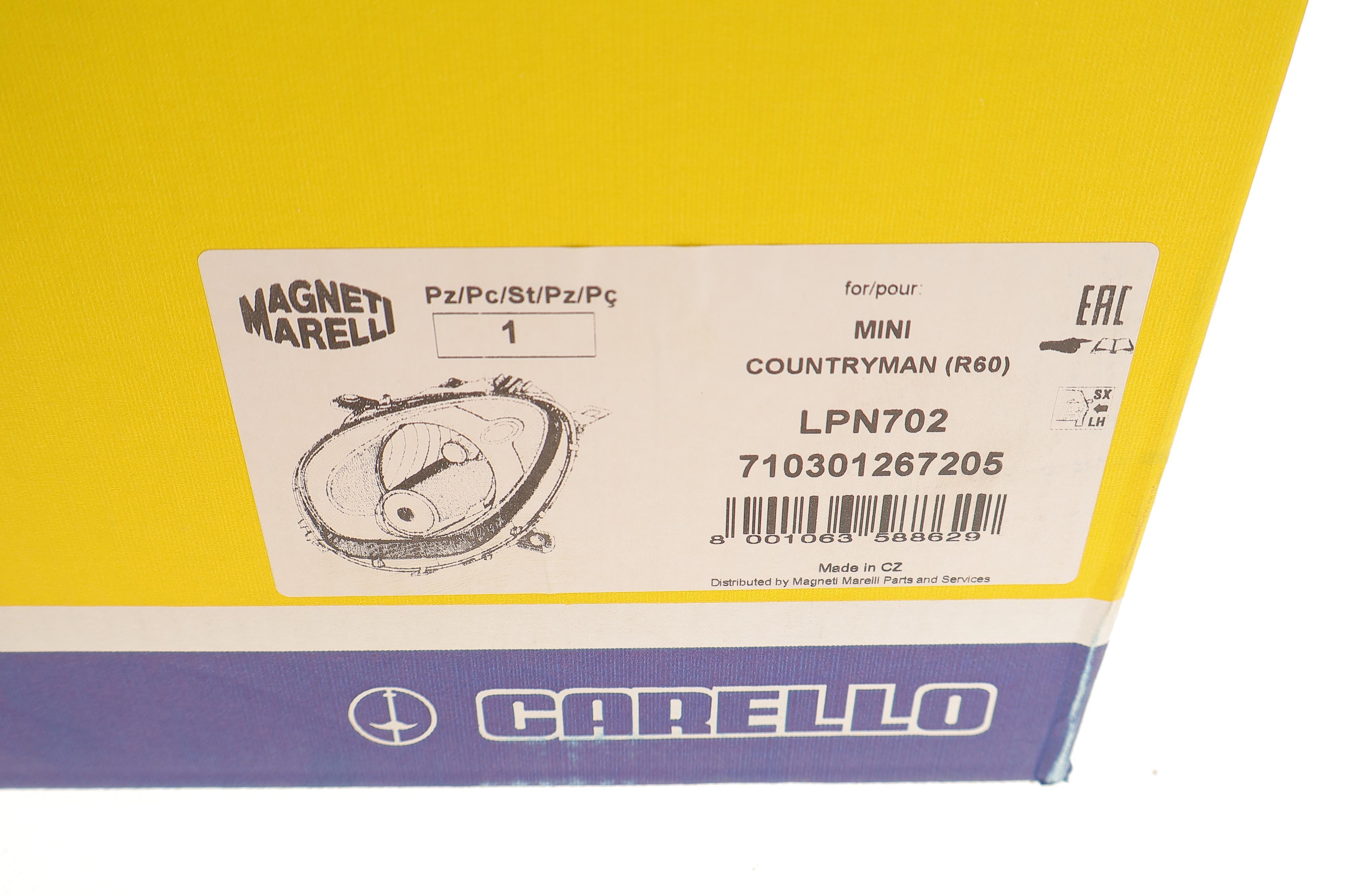 Фара (L) Mini (R60/R61) 10- (H4)