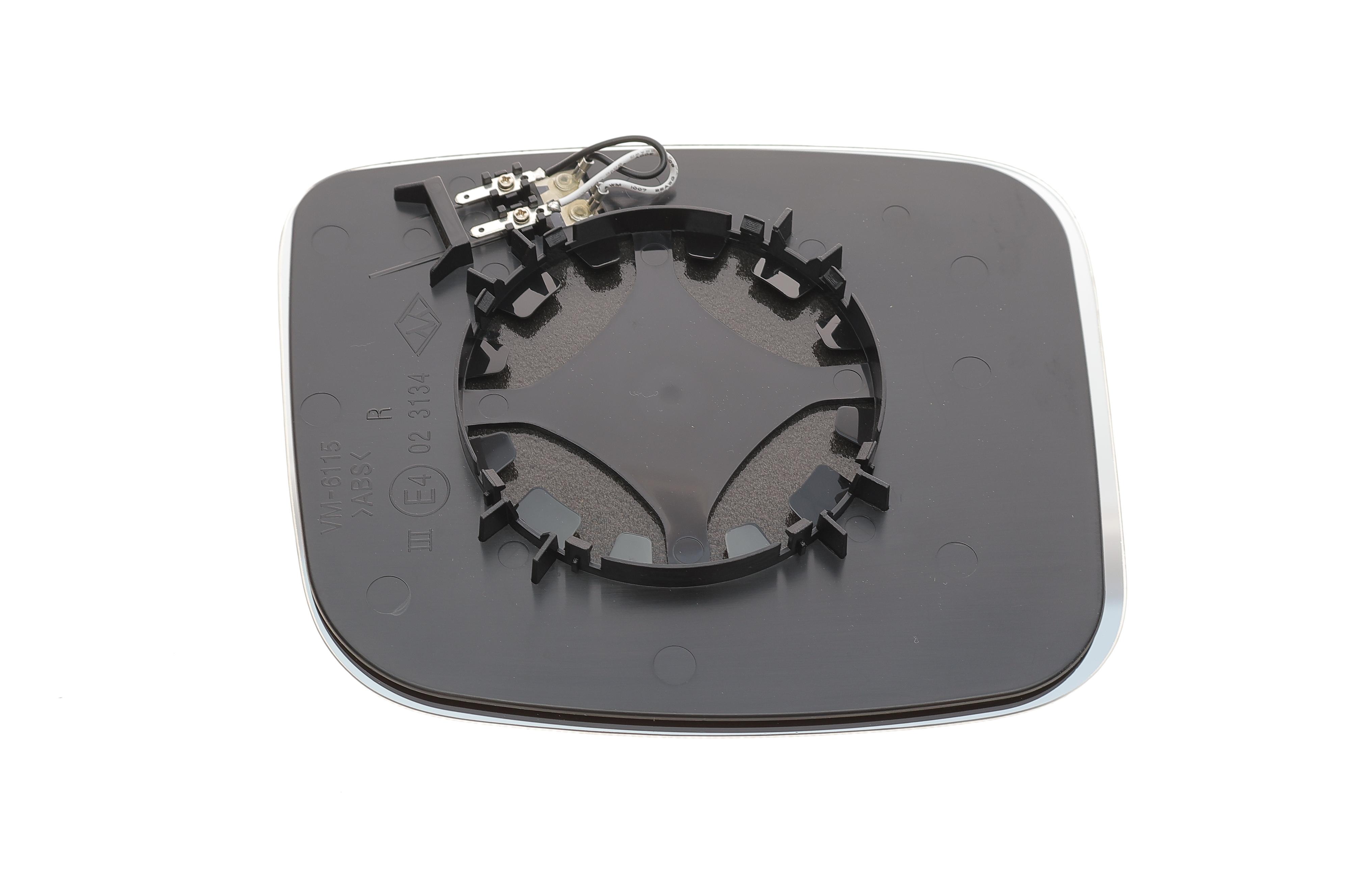 Скло дзеркала (з підігрівом) Fiat Fiorino/Citroen Nemo 1.3D/1.4HDi 08- (R)