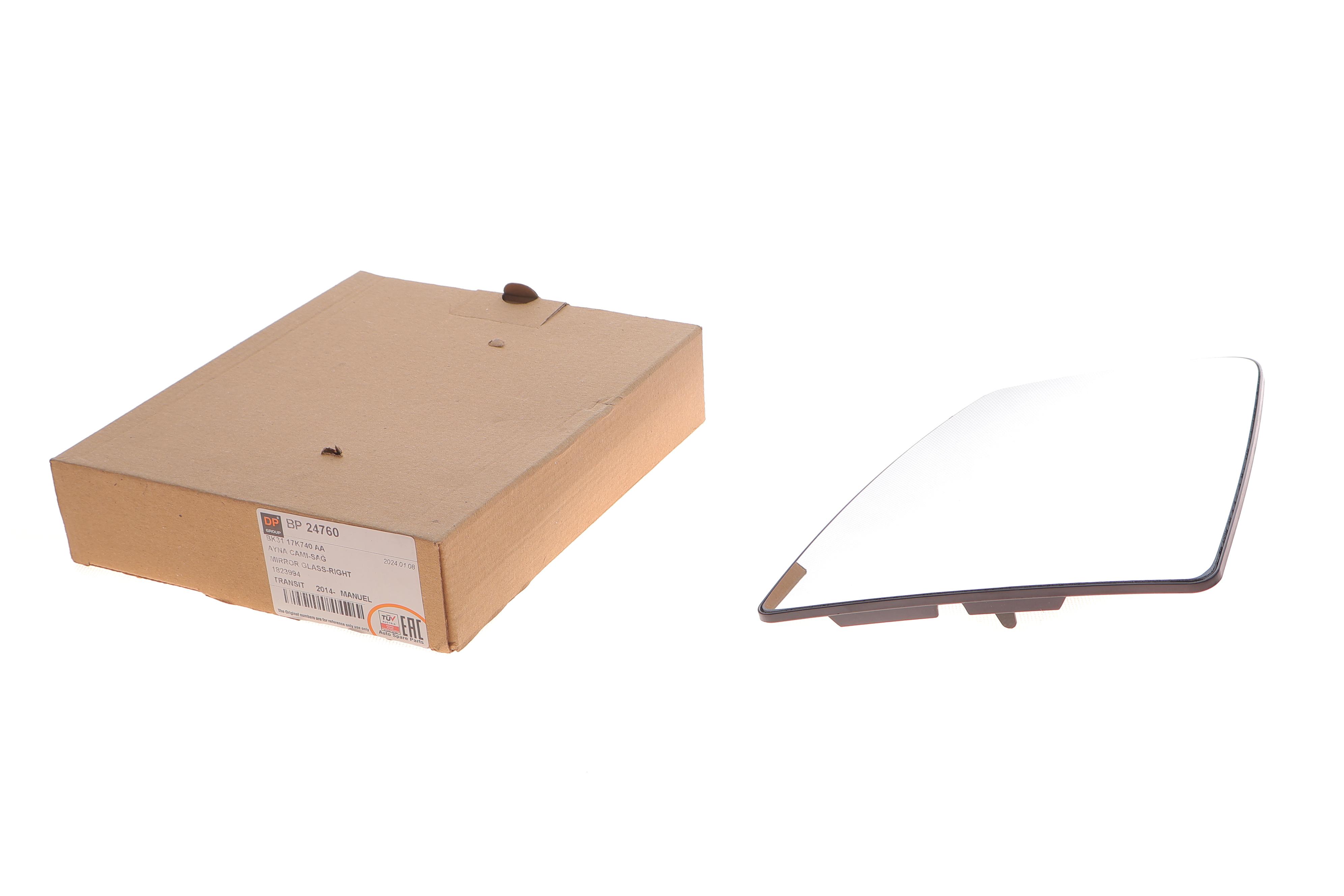 Скло дзеркала Ford Transit 14- (R) (верхнє)