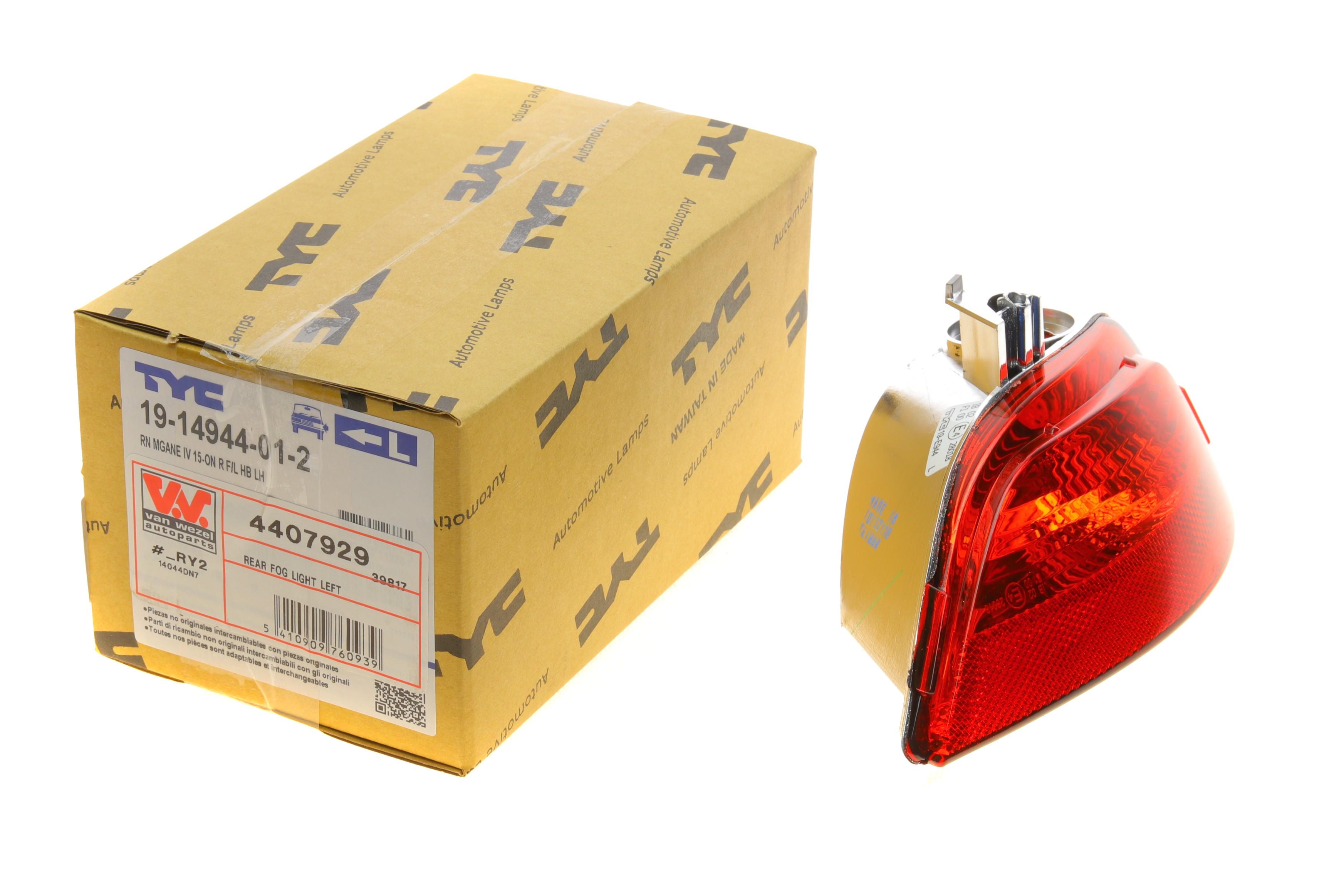 Ліхтар задній протитуманний Renault Megane 15- (L)