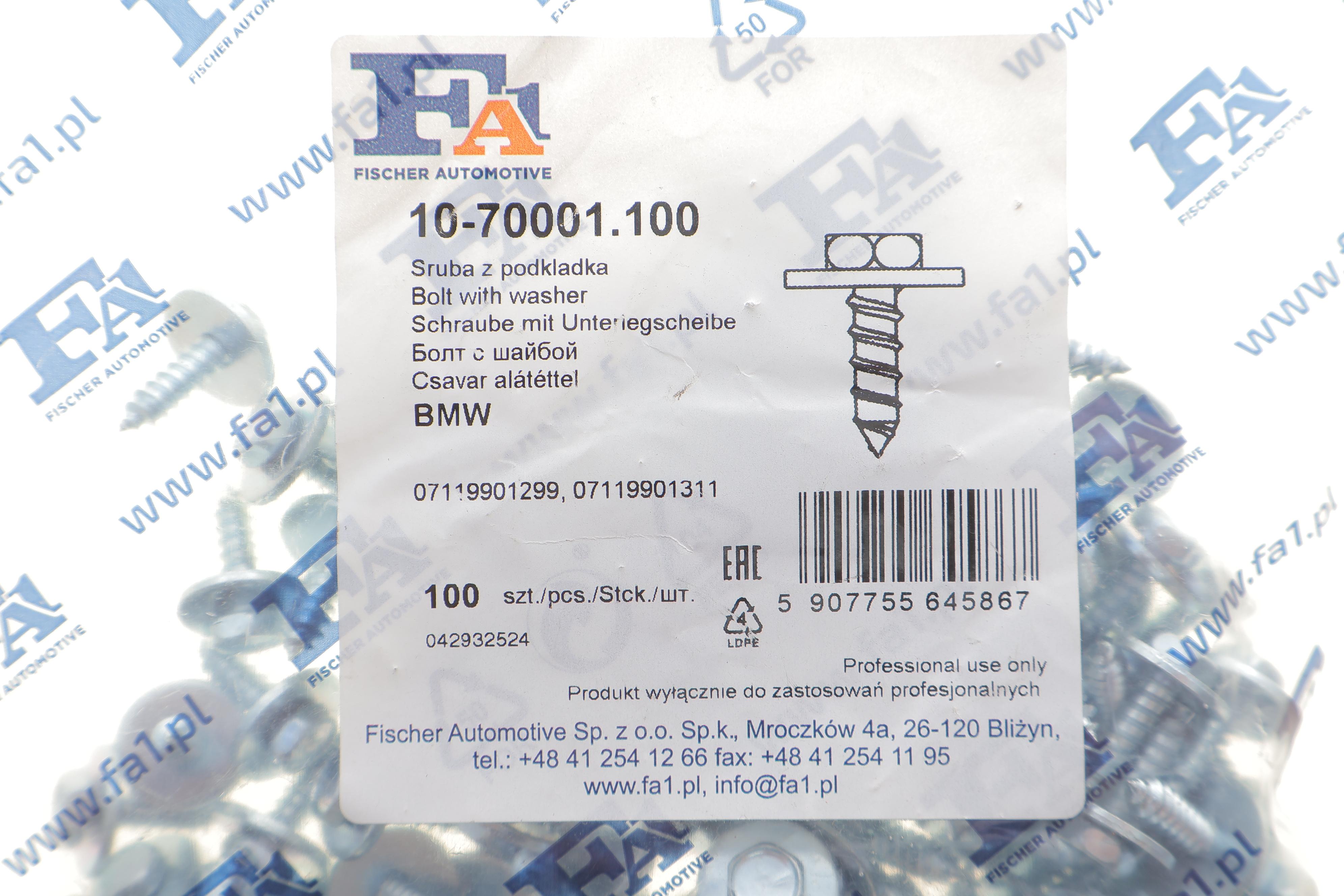 Гвинт саморізний (кріплення деталей кузова) BMW (4.8x15) (к-кт 100шт) (оцинкований)