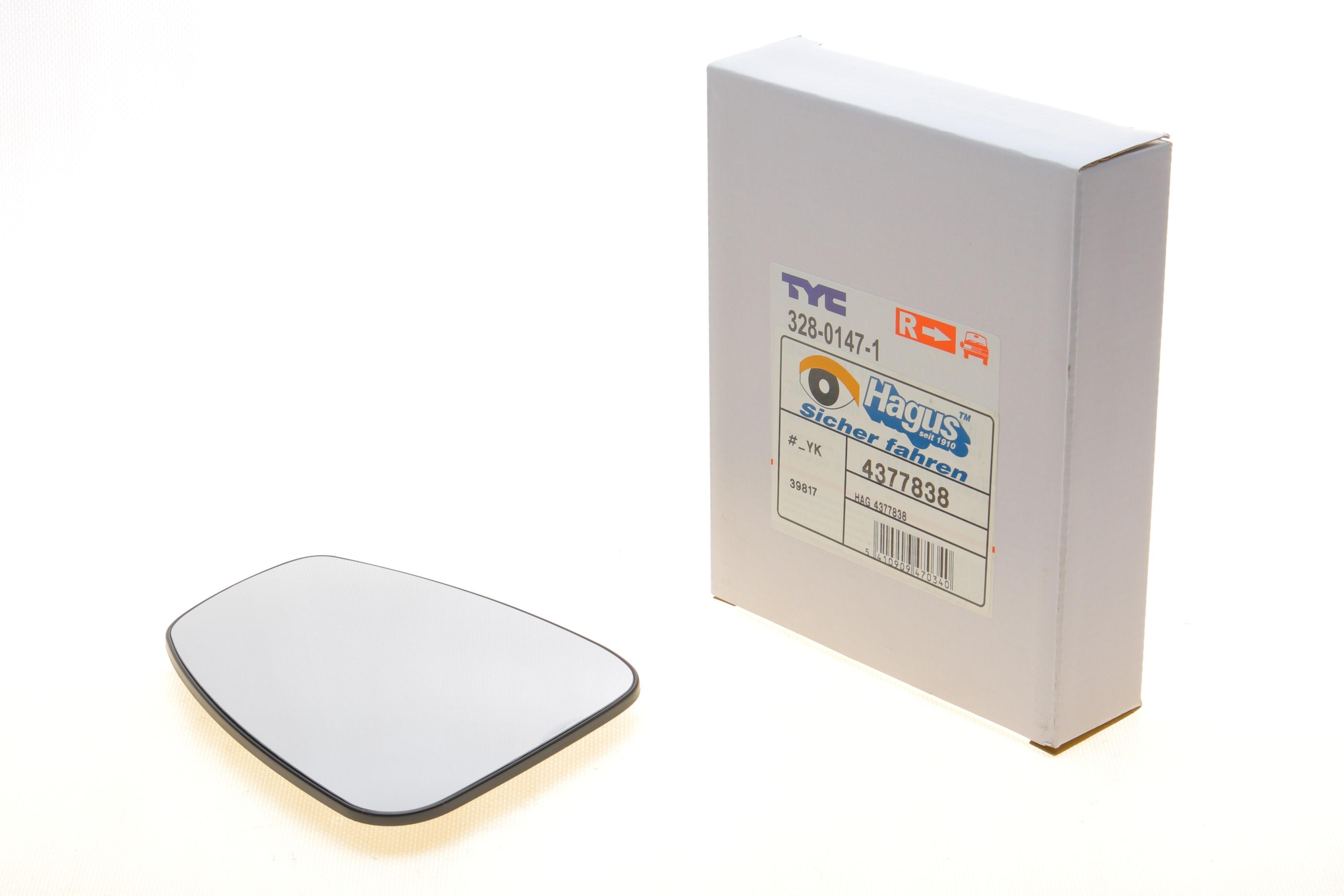 Скло дзеркала (з підігрівом) Renault Megane 08-15 (R)