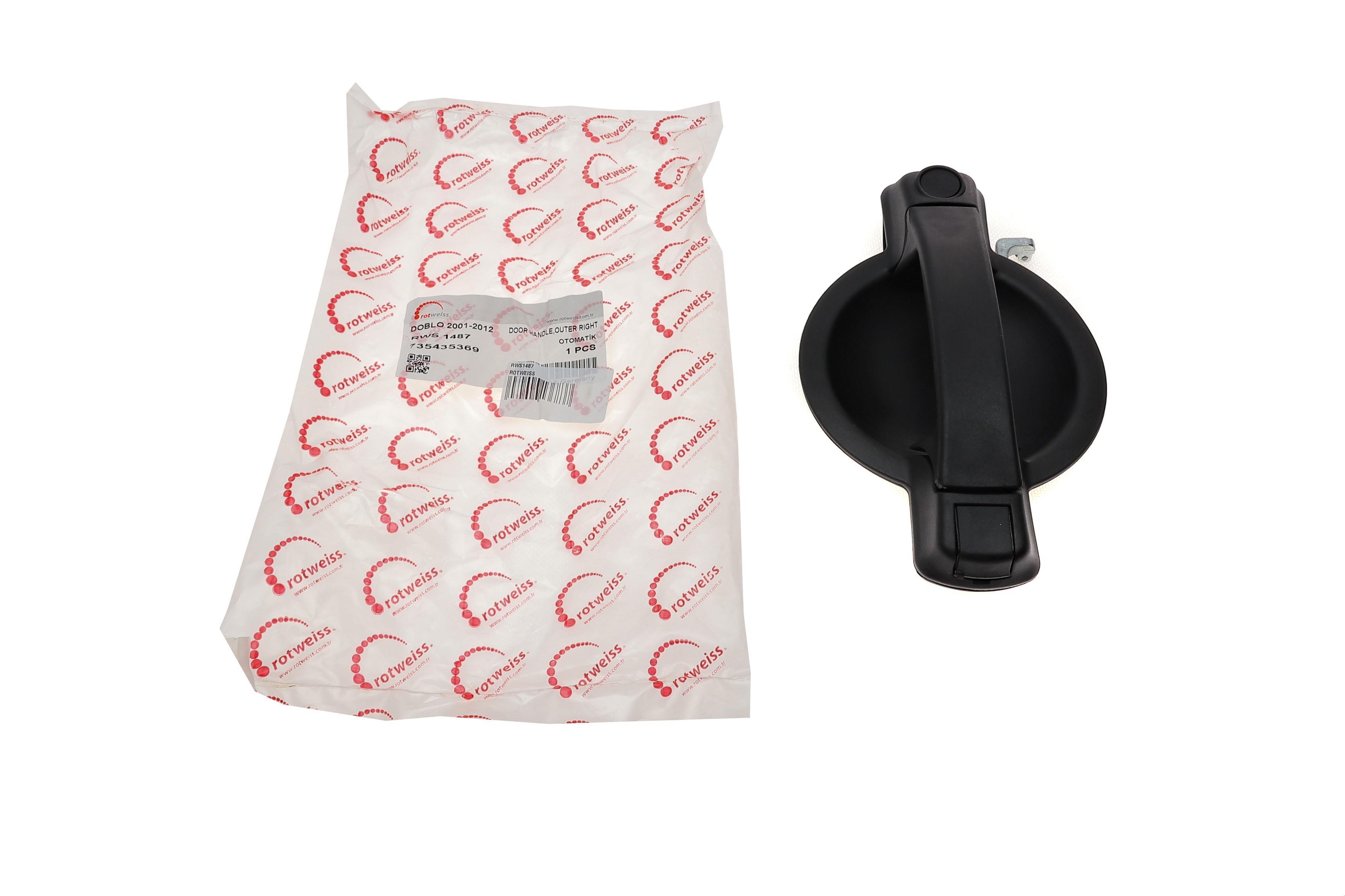 Ручка дверей (бічних/ззовні) (R) Fiat Doblo 01-(з центральним замком)