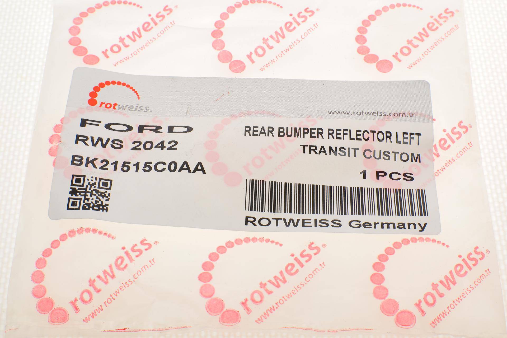 Світловідбивач бампера (заднього) Ford Transit 12- (L)