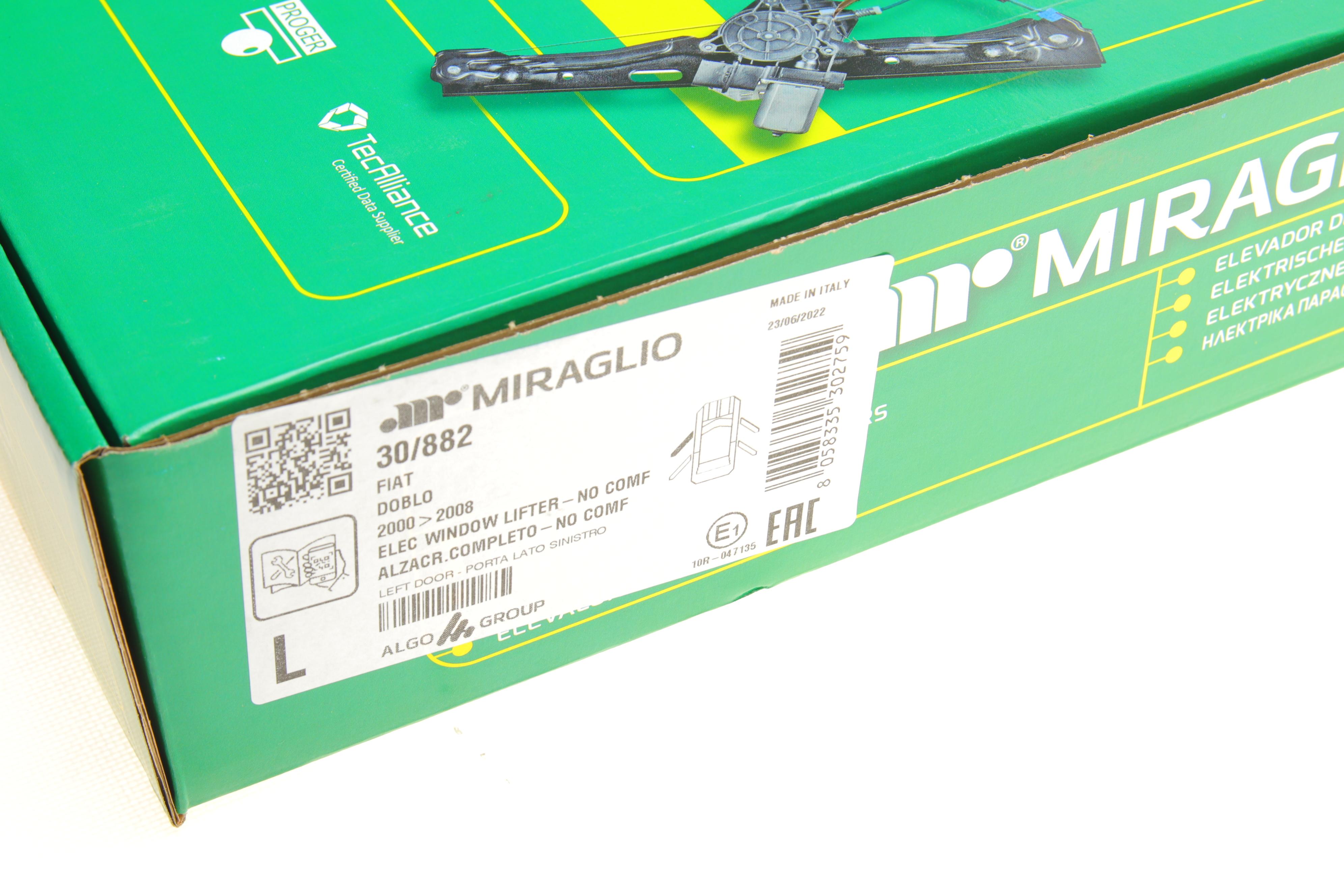 Склопідіймач (передній) Fiat Doblo 01- (L) (електро) (з моторчиком)