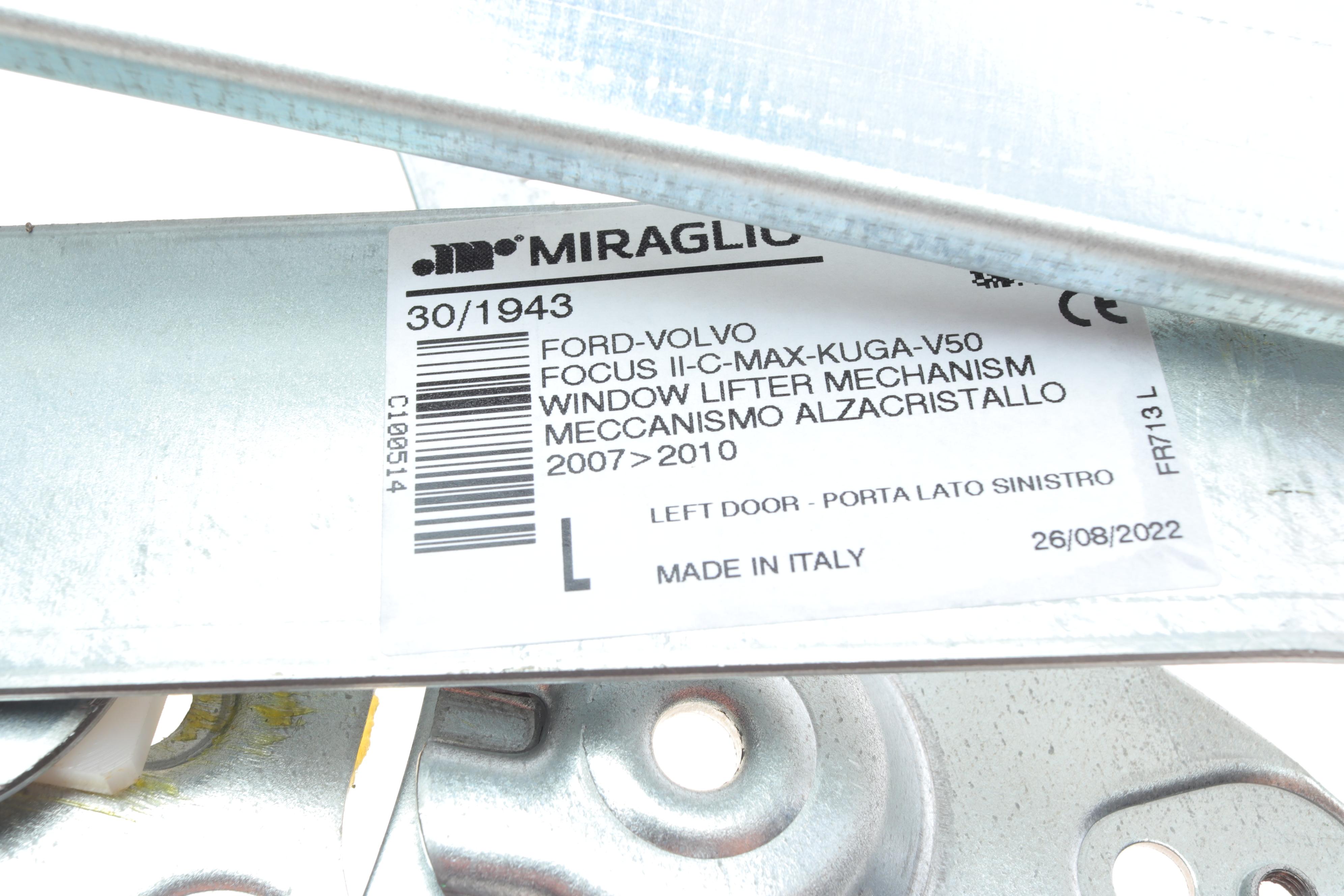 Склопідіймач (передній) Ford Focus/Volvo V50/S40 04-12 (L) (електро) (без моторчика)