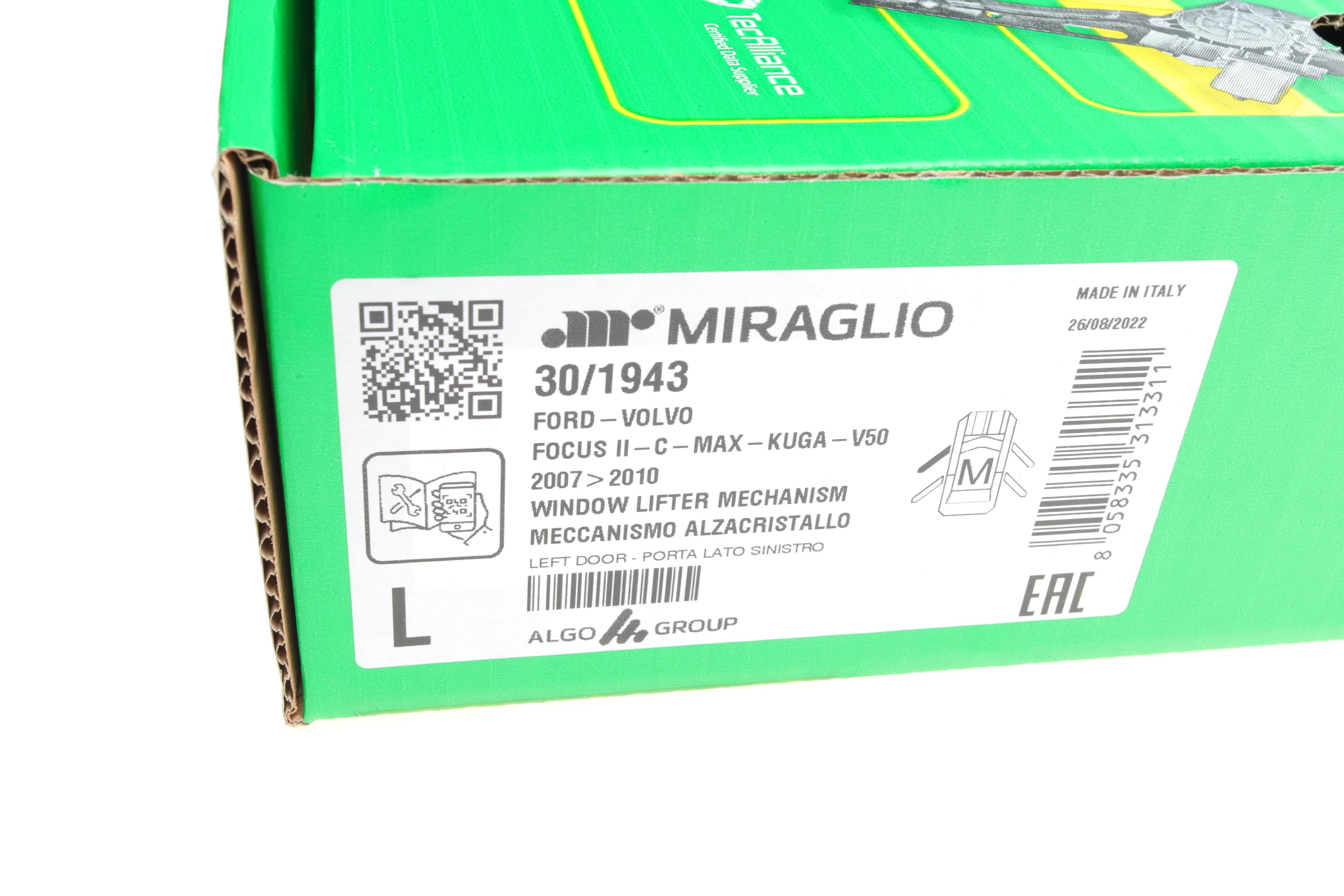 Склопідіймач (передній) Ford Focus/Volvo V50/S40 04-12 (L) (електро) (без моторчика)