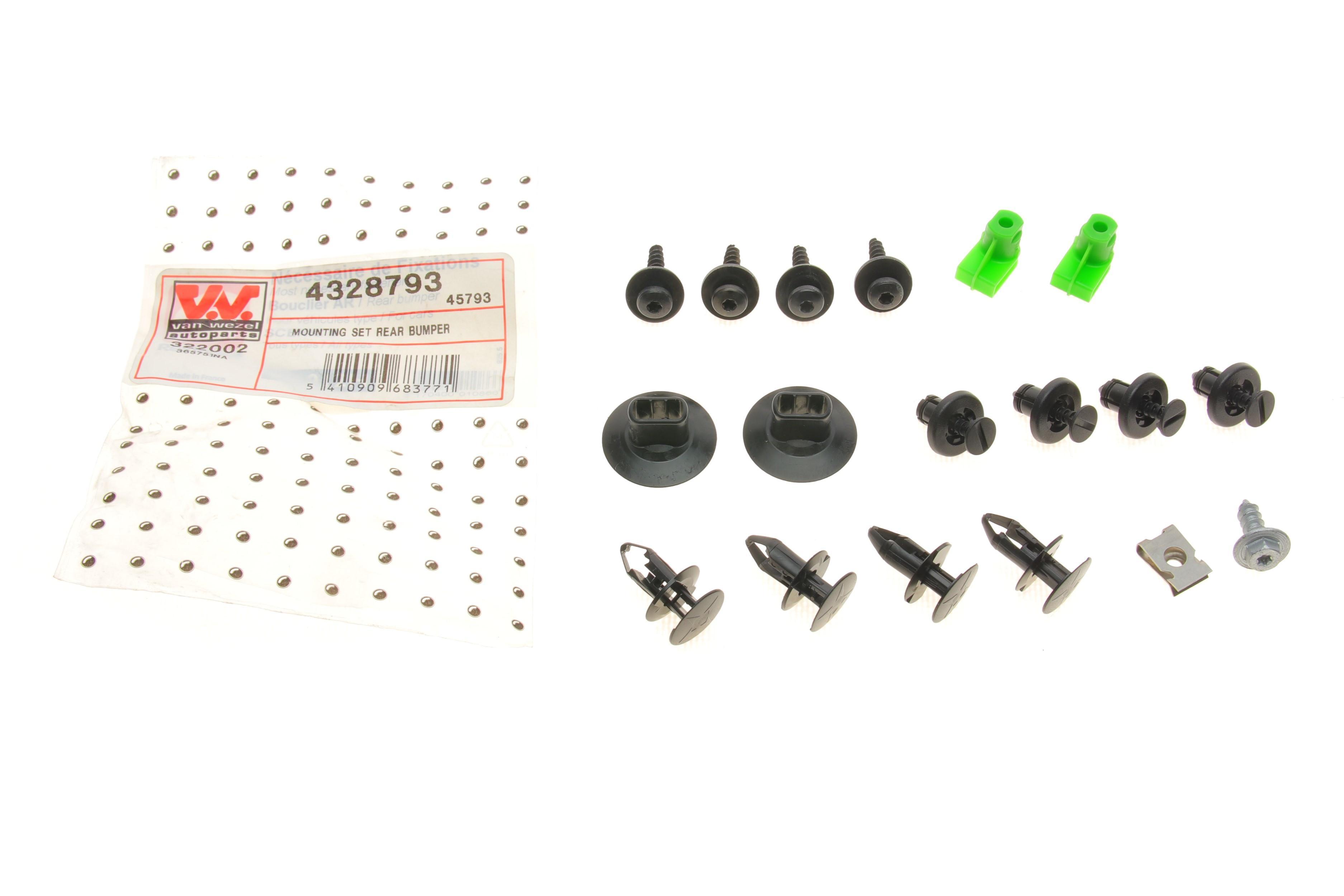 Ремкомплект бампера (заднього) Renault Scenic II 03-09