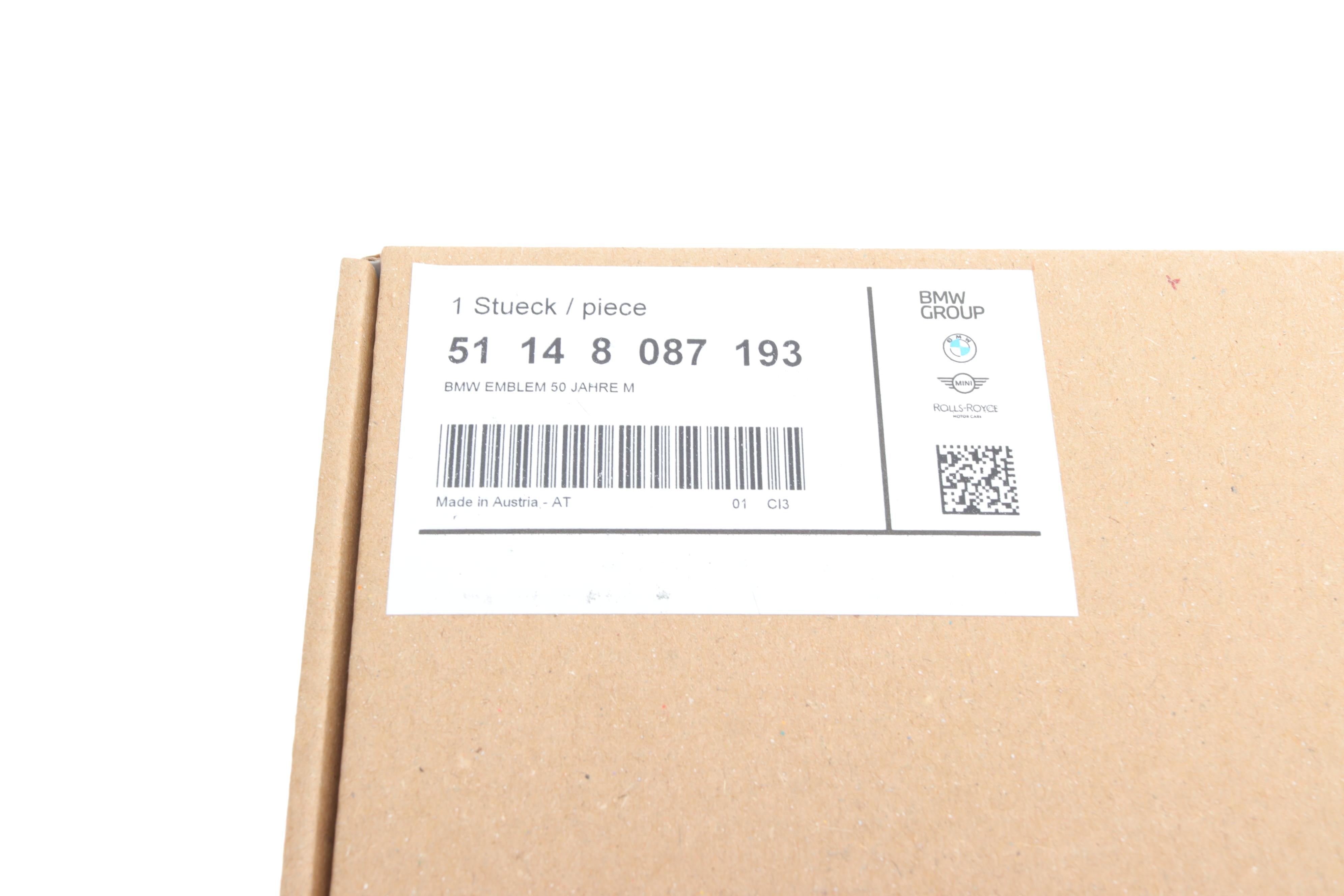 Емблема кришки багажника BMW X5 (G05/F95)/X6 (G06/F96) 18- BMW 50 Jahre M