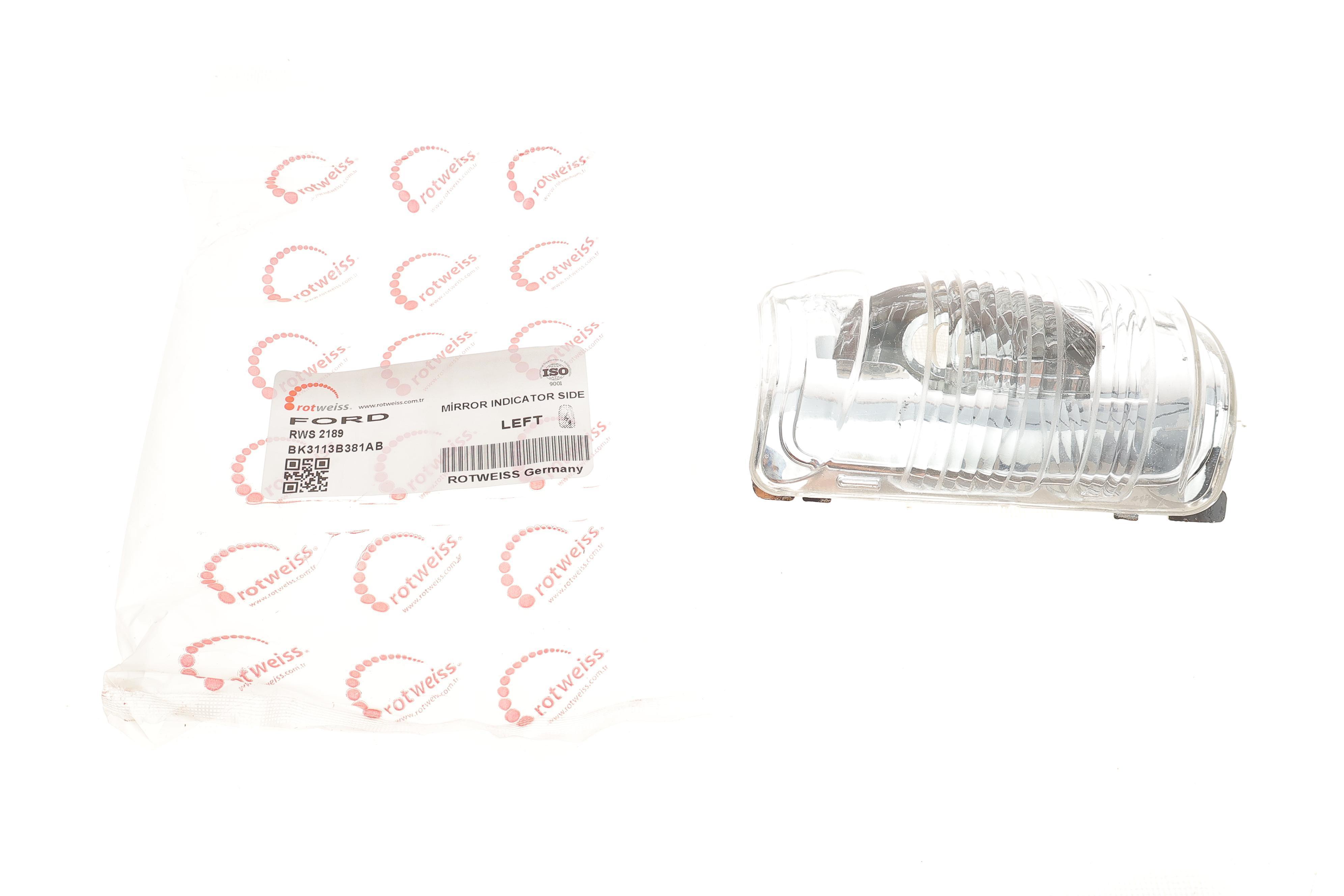 Повторювач повороту на дзеркало Ford Transit 14- (L) (білий)