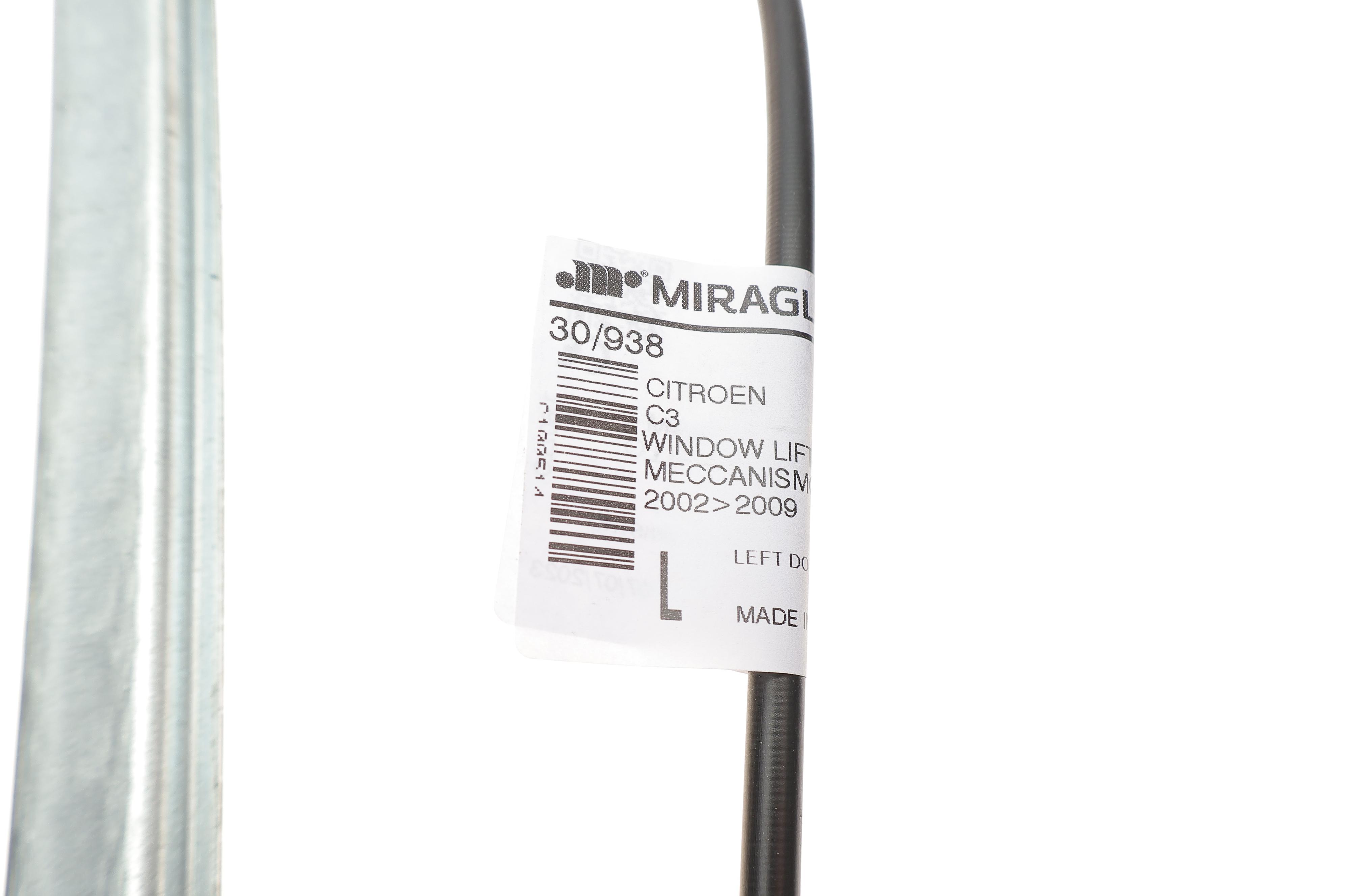 Склопідіймач (передній) Citroen C3 02- (L) (електро) (без моторчика)