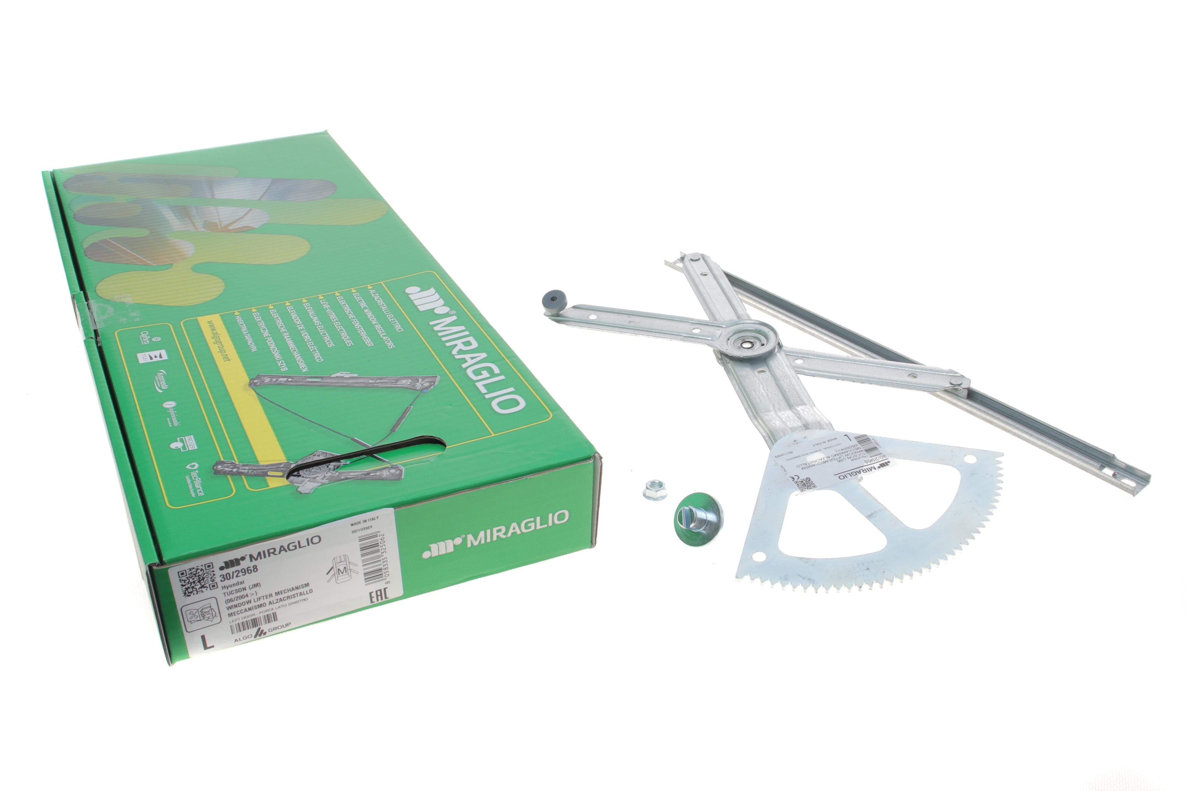 Склопідіймач (передній) Hyundai Tucson 04- (L) (електро) (без моторчика)