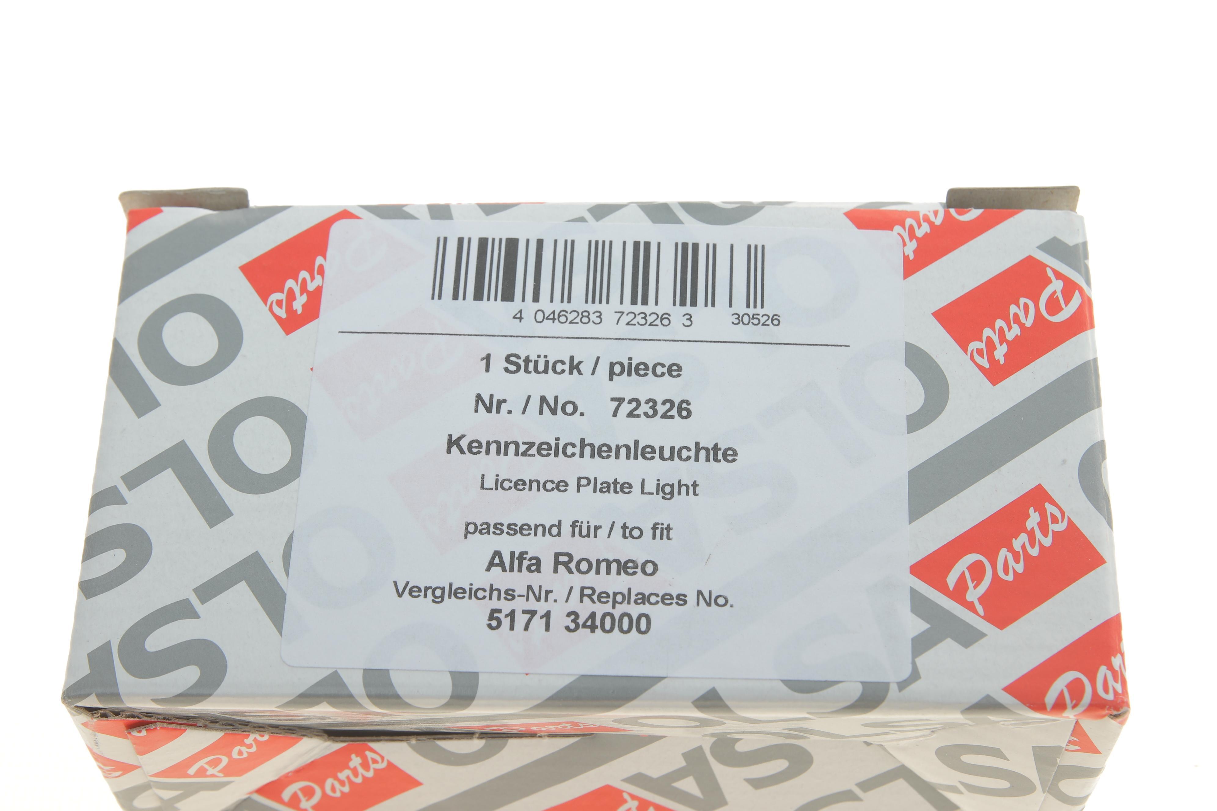 Підсвітка номера (заднього) Alfa Romeo 159 05-11