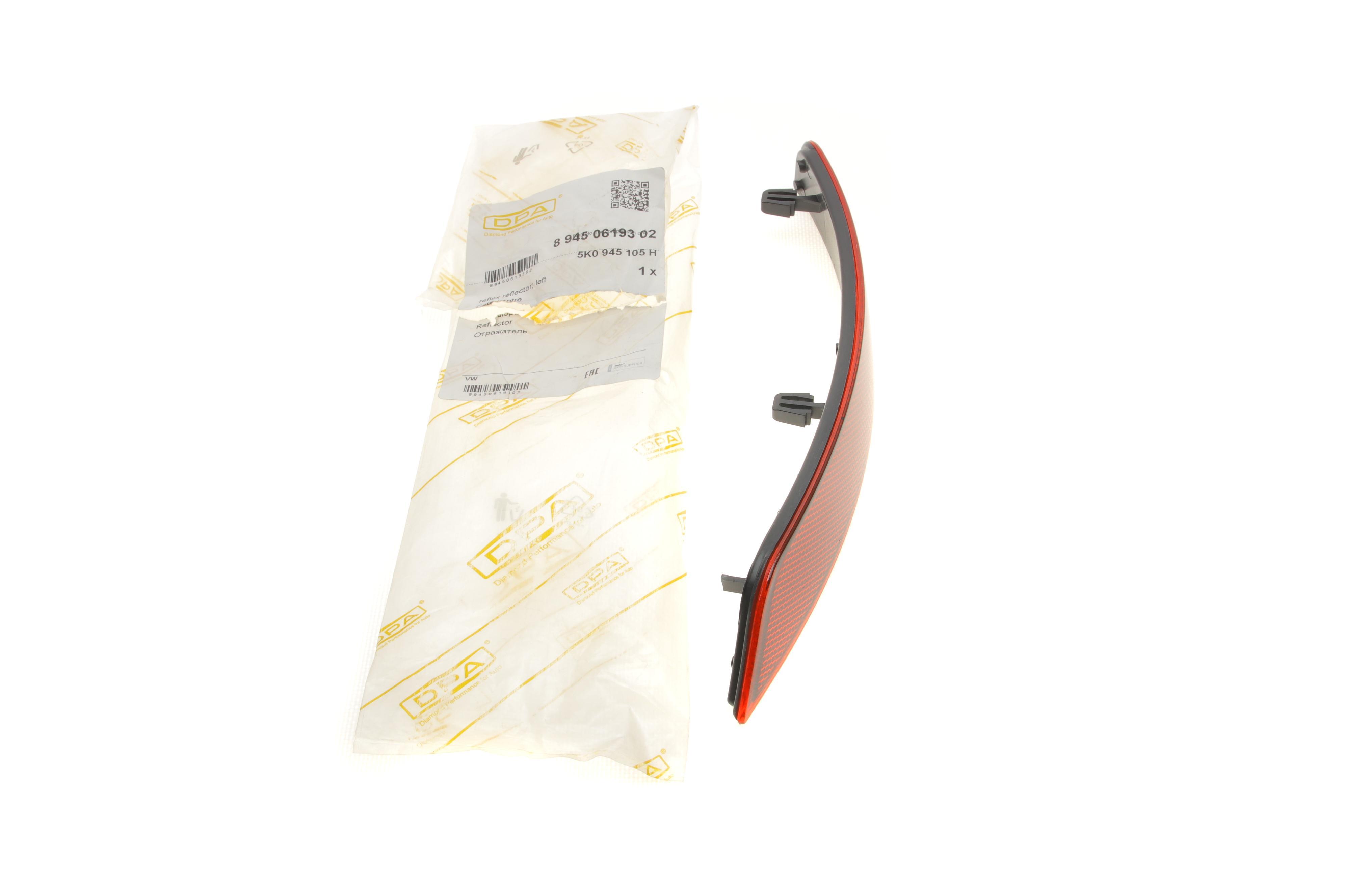 Світловідбивач бампера (заднього) VW VI 2.0 GTi 09-12 (L)