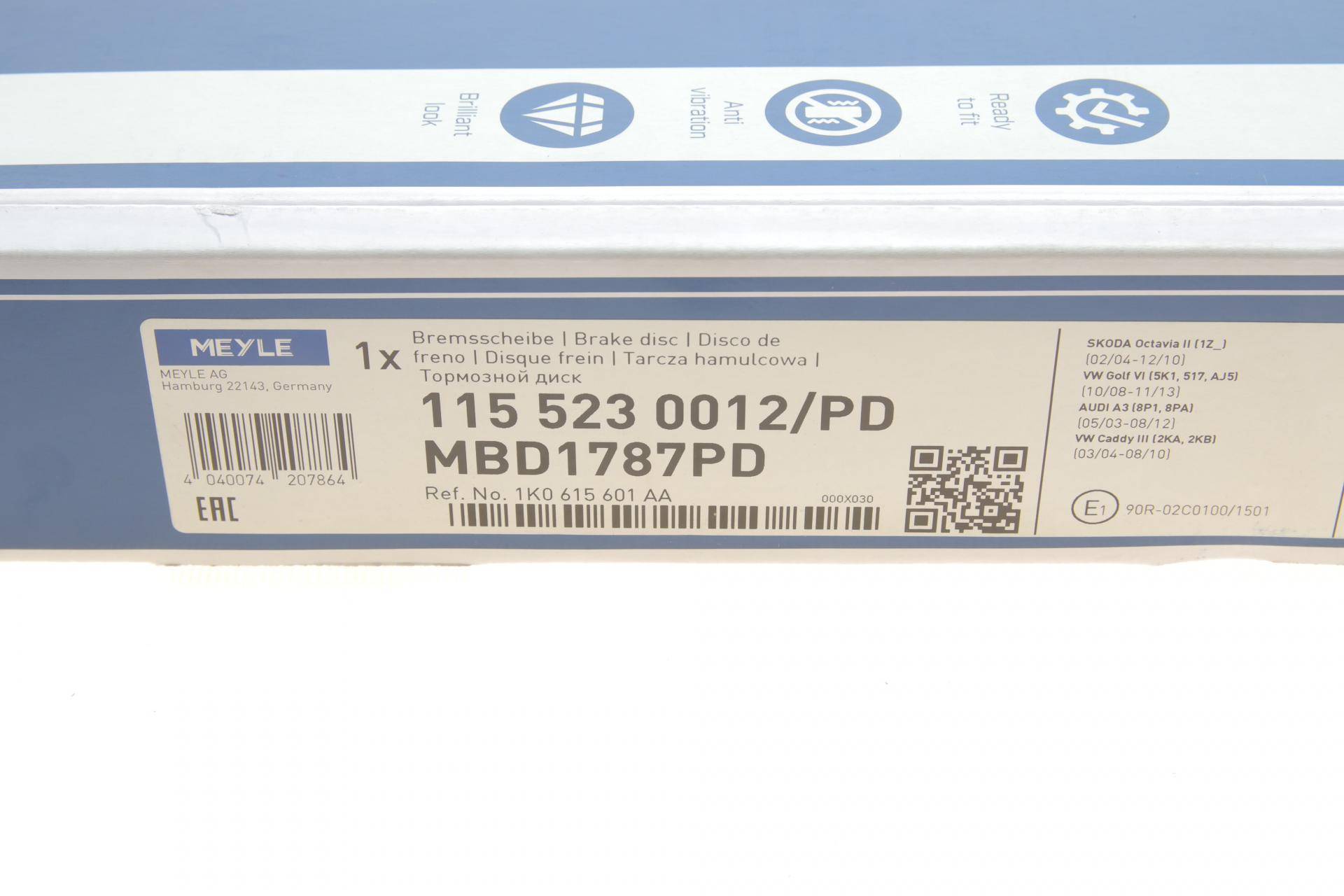 Диск гальмівний (задній) Audi A3/Skoda Octavia/VW Caddy 03-/Golf 08- (272x10)