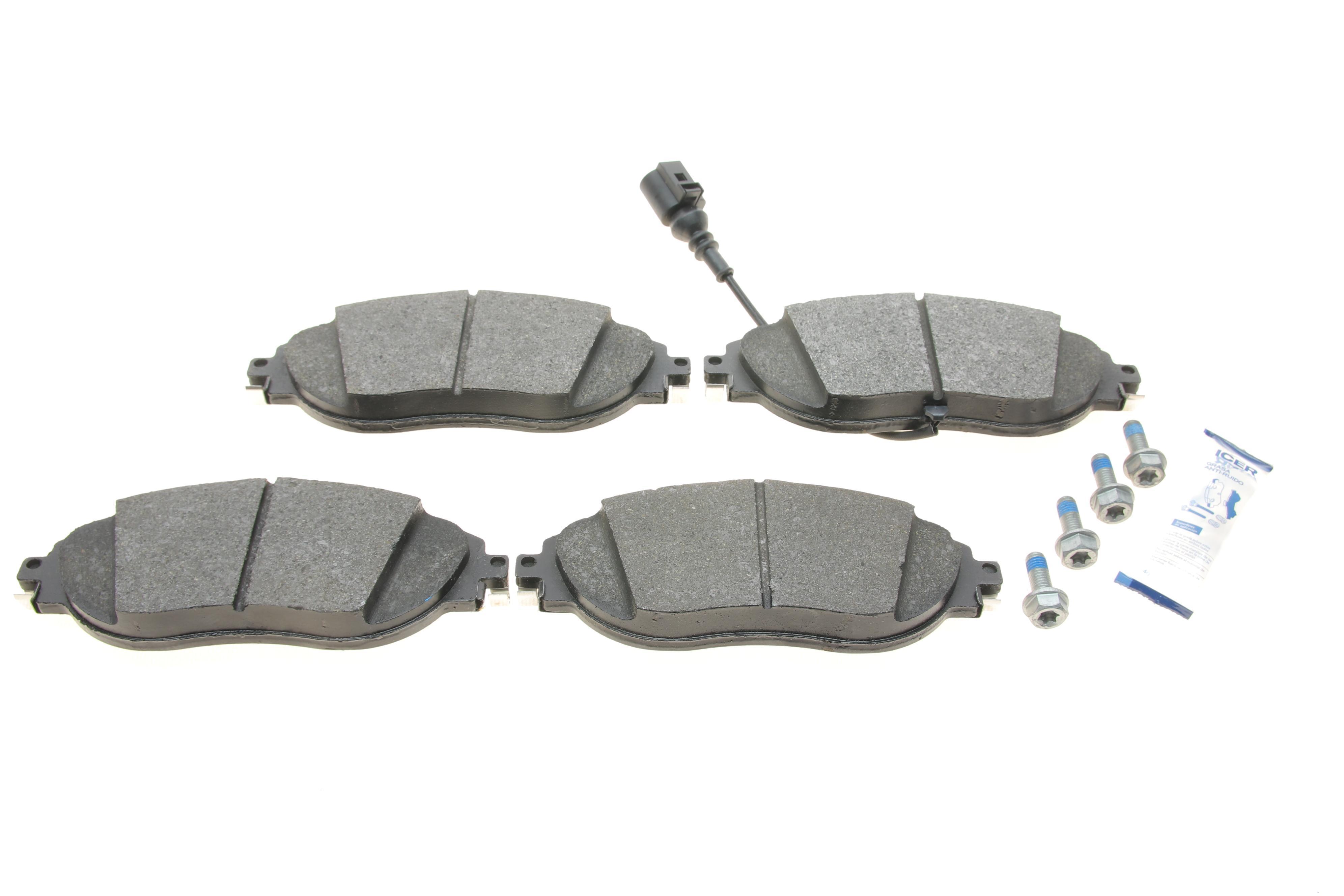 Колодки гальмівні (передні) Audi Q3 18-/A3/Skoda Octavia/VW Passat B6-B8/Golf/Tiguan 12- (+датчик)