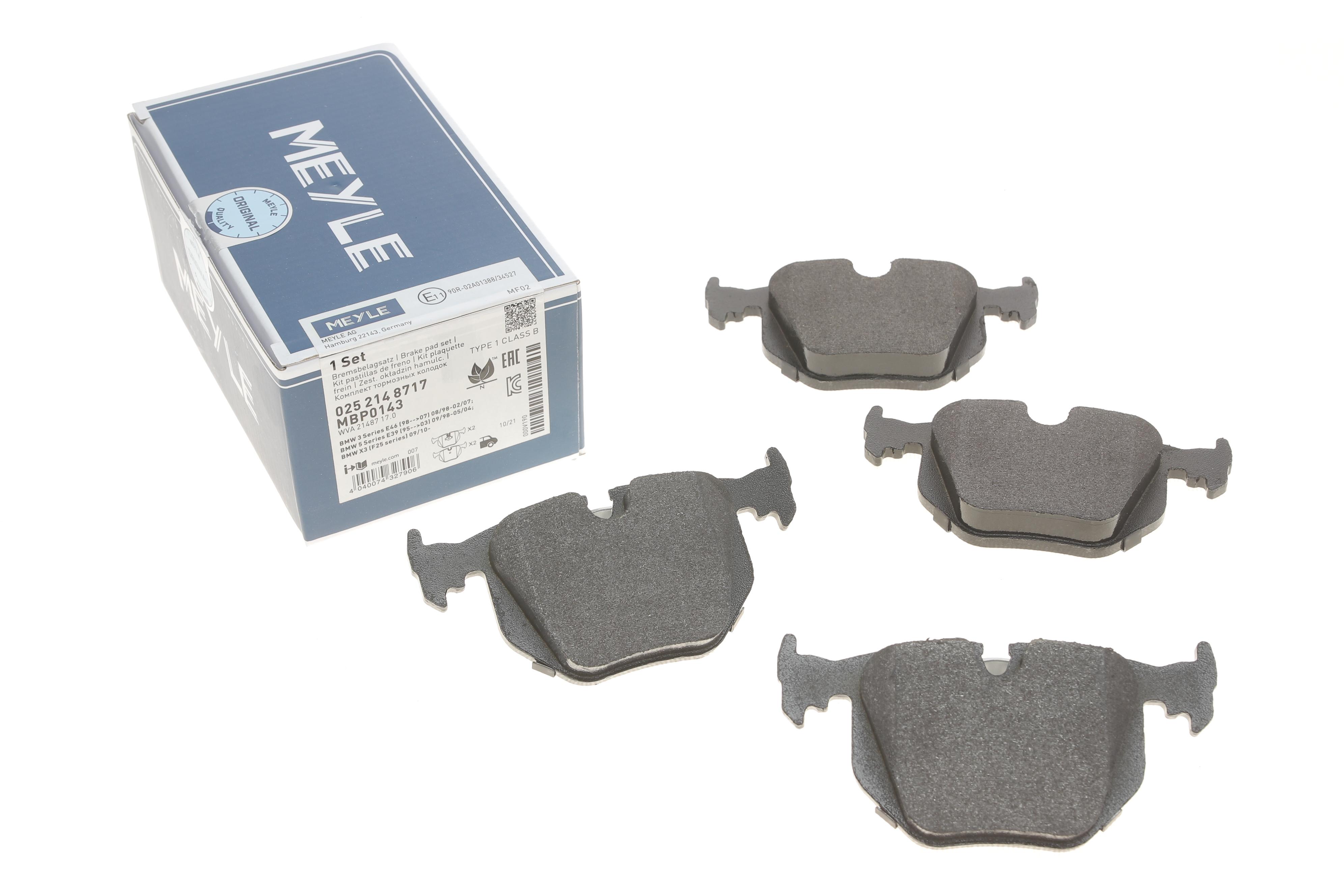 Колодки гальмівні (задні) BMW 3 (E46)/5 (E39)/7 (E38)/X3 (E83)/X5 (E53) 94-