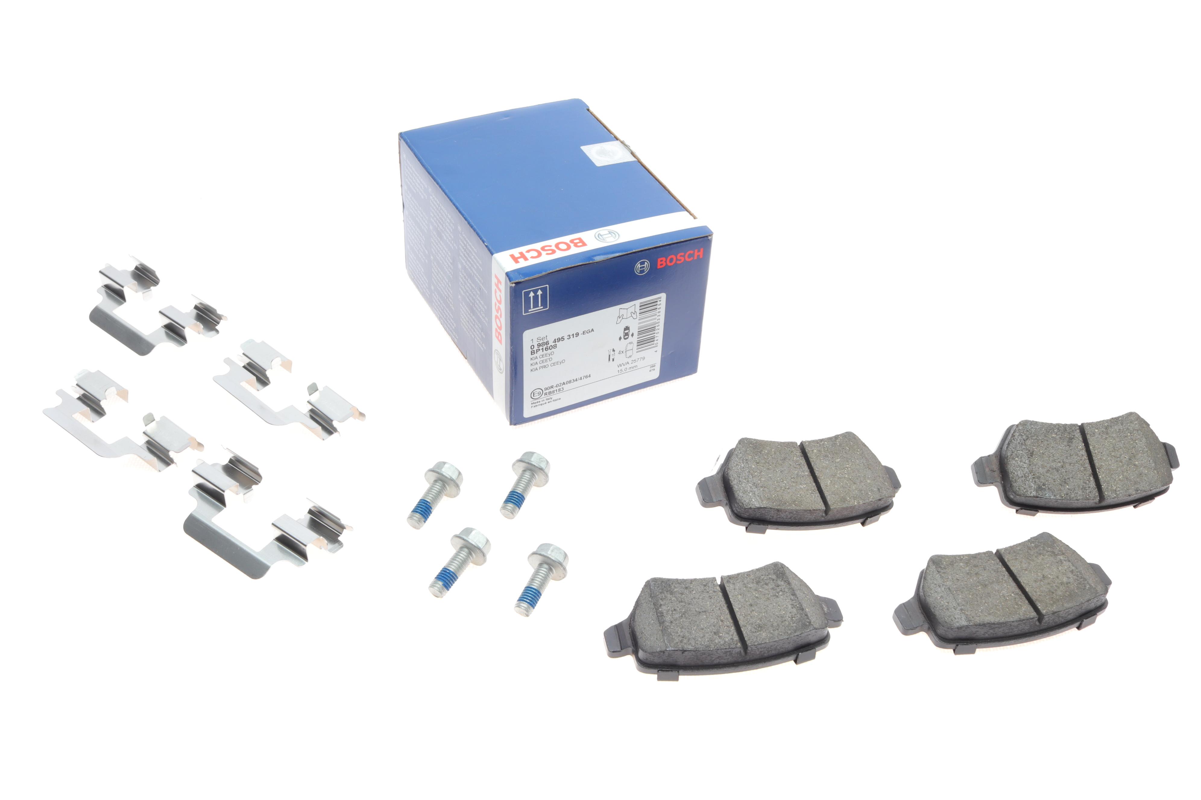 Колодки гальмівні (задні) Opel Astra G/Combo 01-/Kia Cee'd 15- (к-кт з пластинами) замінено на 0 986 494 654