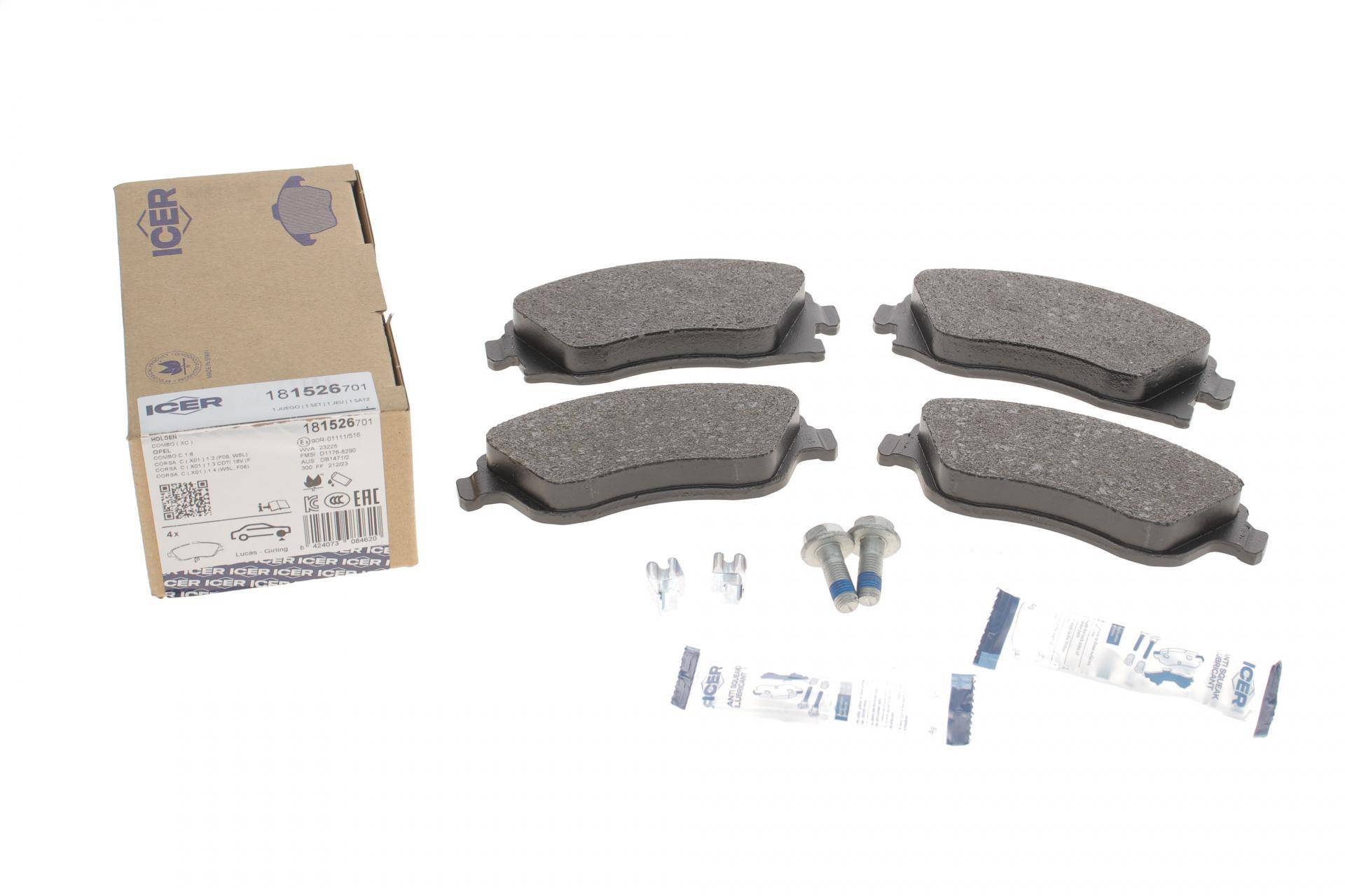 Колодки гальмівні (передні) Opel Combo 01-/Corsa C 00-09/Meriva A/Tigra 03-10