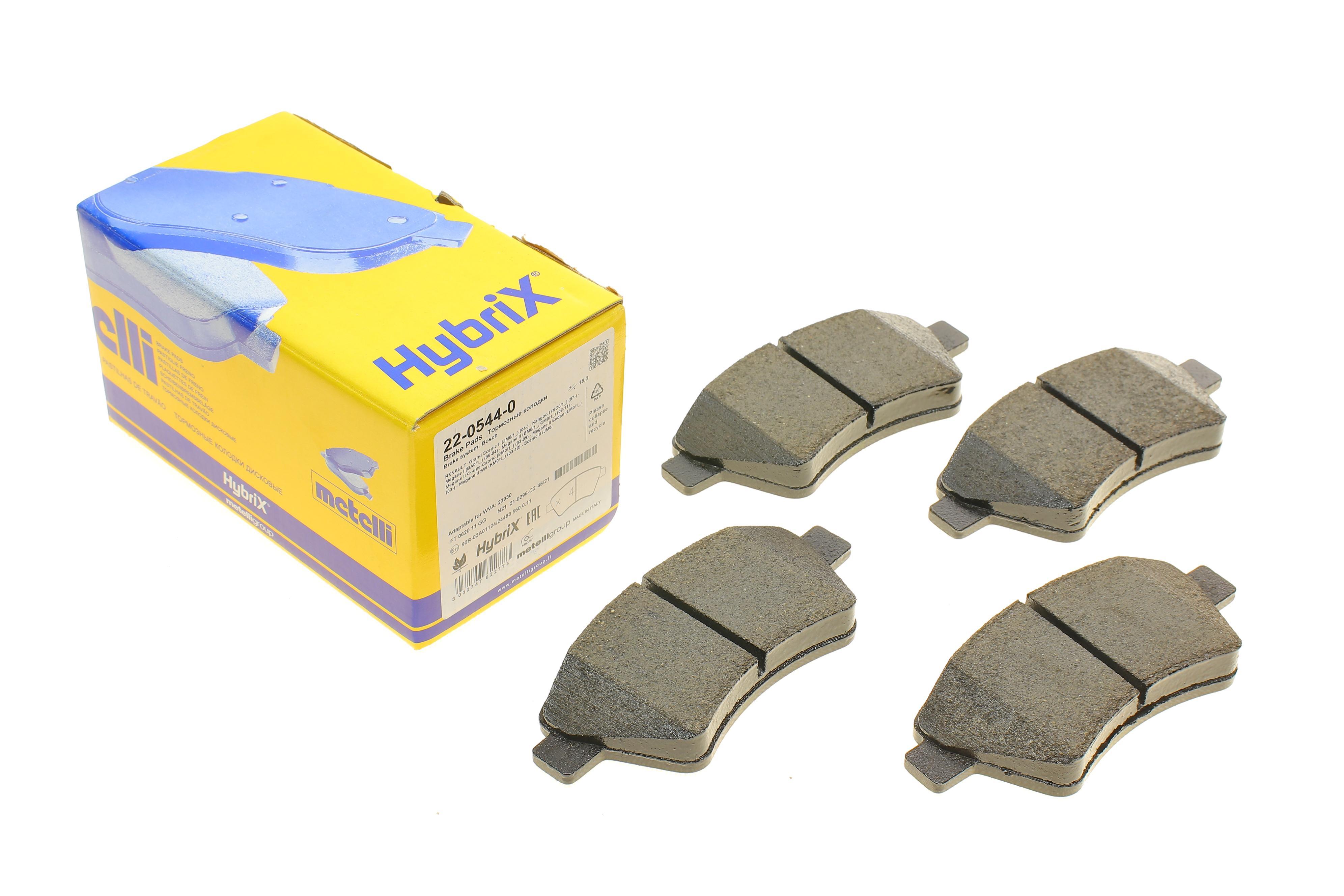 Колодки гальмівні (передні) Renault Kangoo 01-/Megane II 02-/Scenic II/III/Grand Scenic II 03-