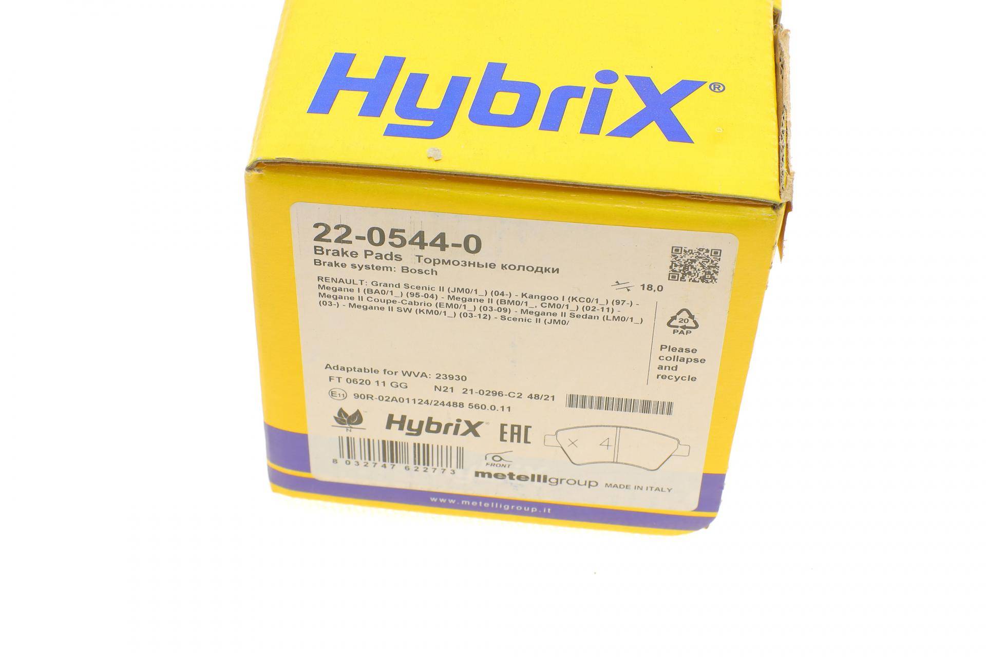 Колодки гальмівні (передні) Renault Kangoo 01-/Megane II 02-/Scenic II/III/Grand Scenic II 03-