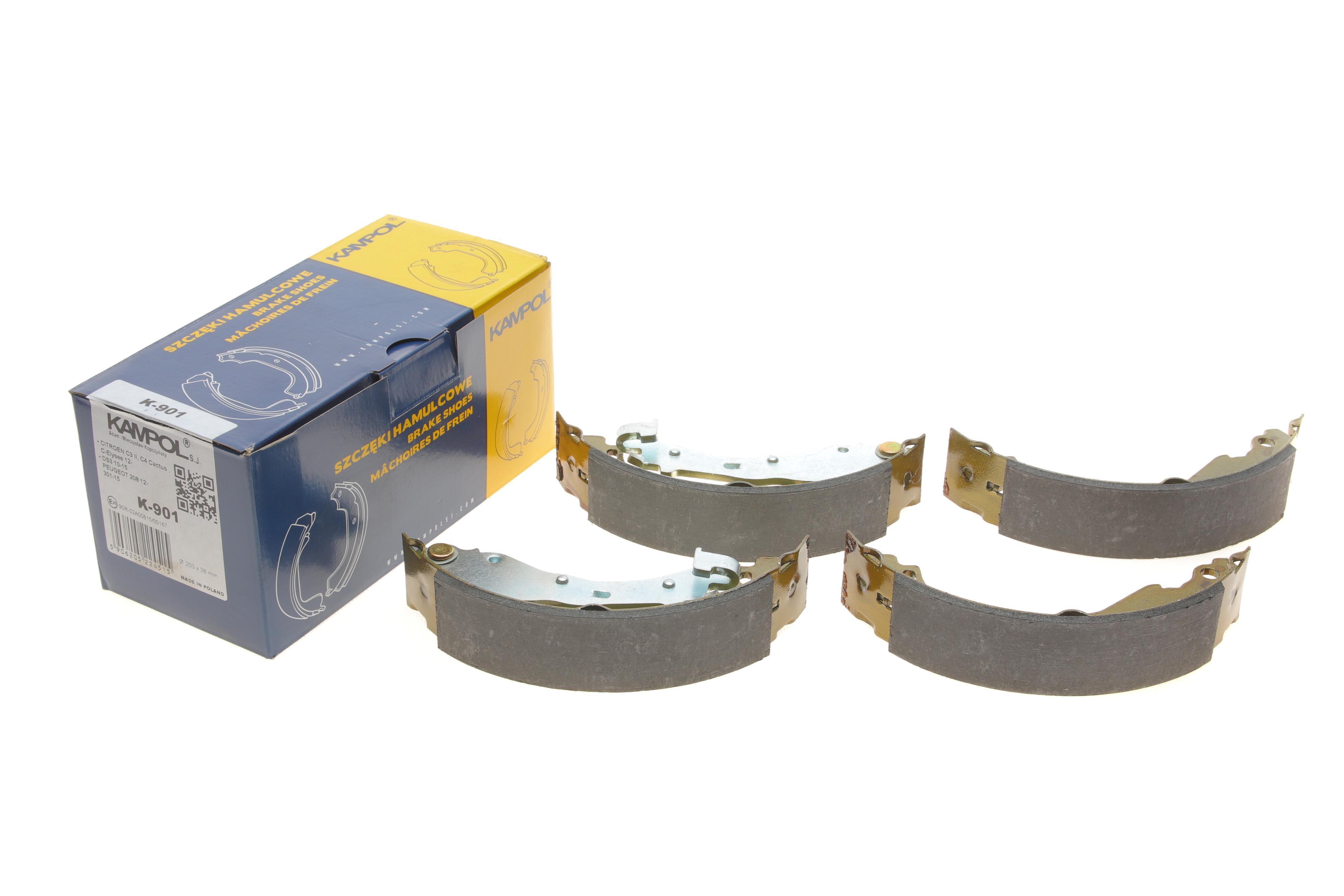 Колодки гальмівні (задні) Peugeot 208/301 1.0-1.6 HDi/VTi 12- (барабанні) (203x38)