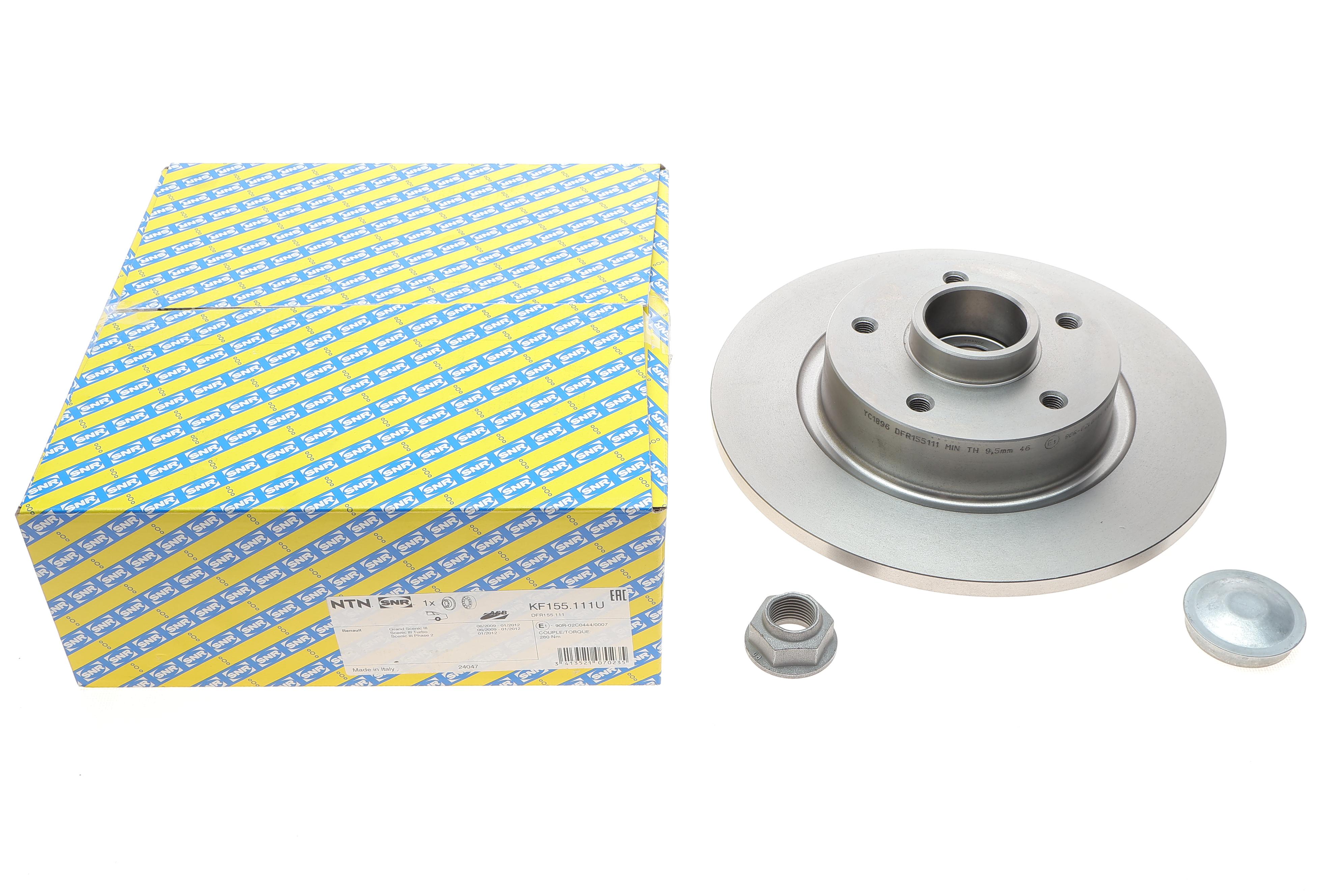 Диск гальмівний (задній) Renault Scenic III 1.2-2.0dCi 09- (274х11) (з підшипником)