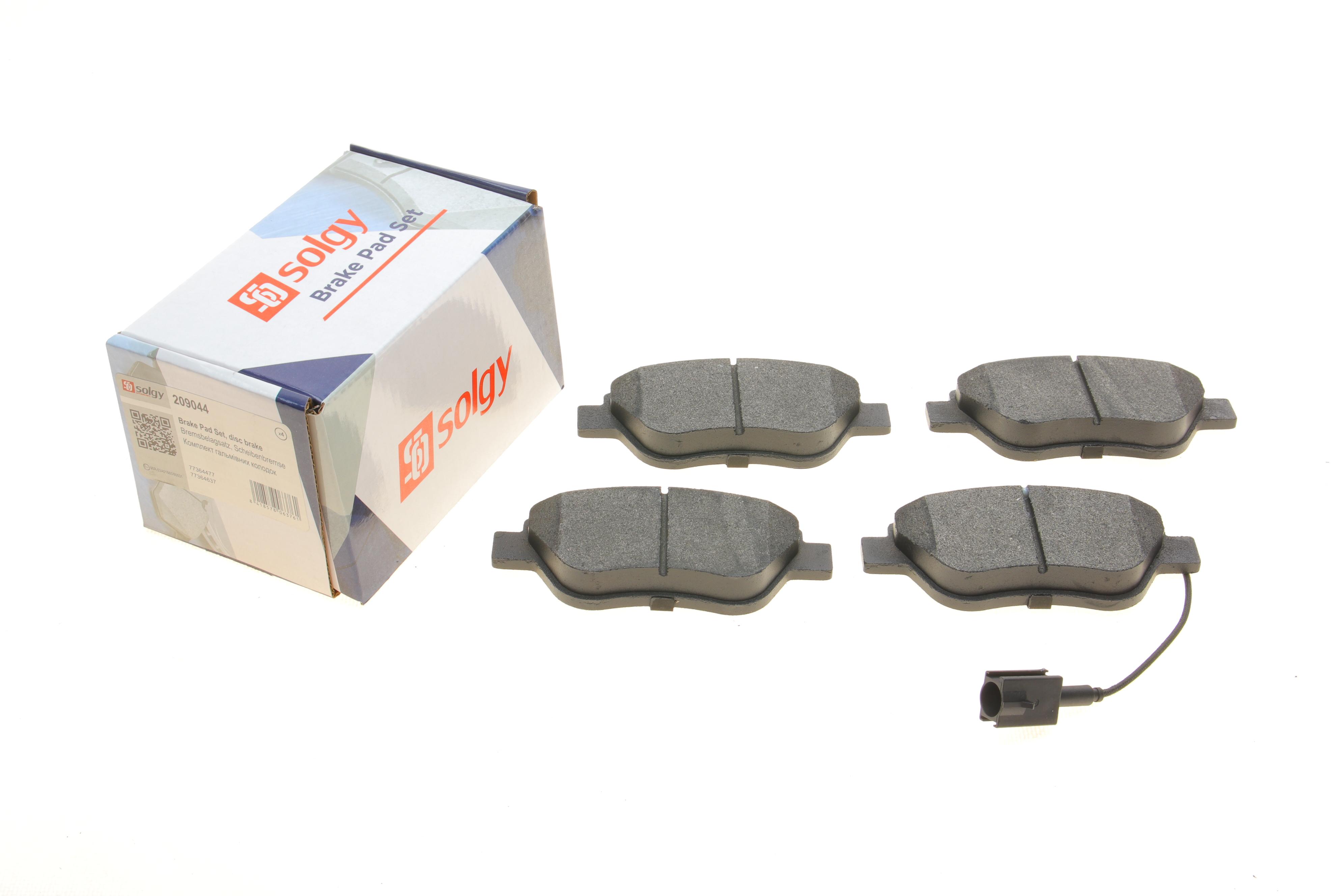 Колодки гальмівні (передні) Fiat Doblo/Citroen Nemo/Peugeot Bipper 08- (Bosch) (з датчиком)