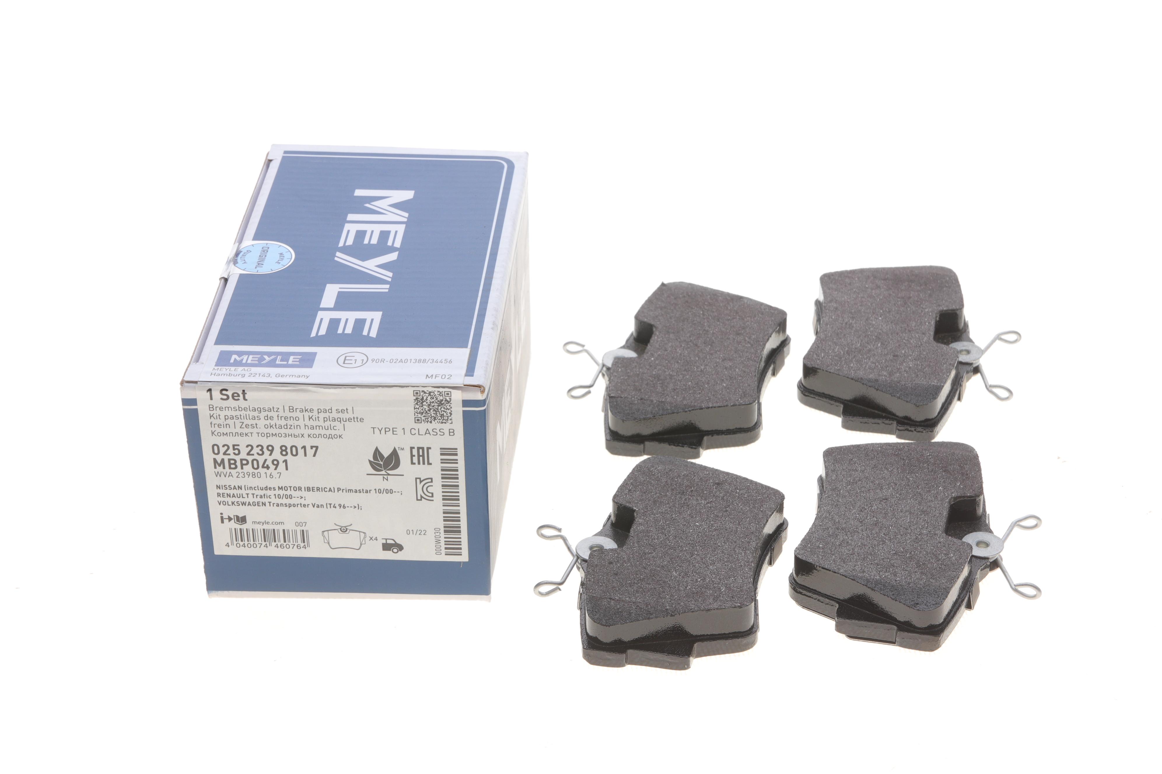 Колодки гальмівні (задні) Renault Trafic/Opel Vivaro 01-