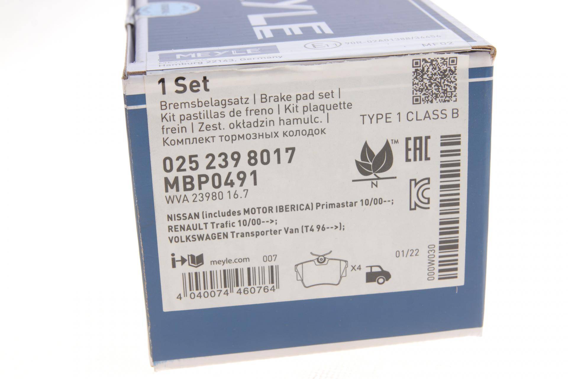 Колодки гальмівні (задні) Renault Trafic/Opel Vivaro 01-