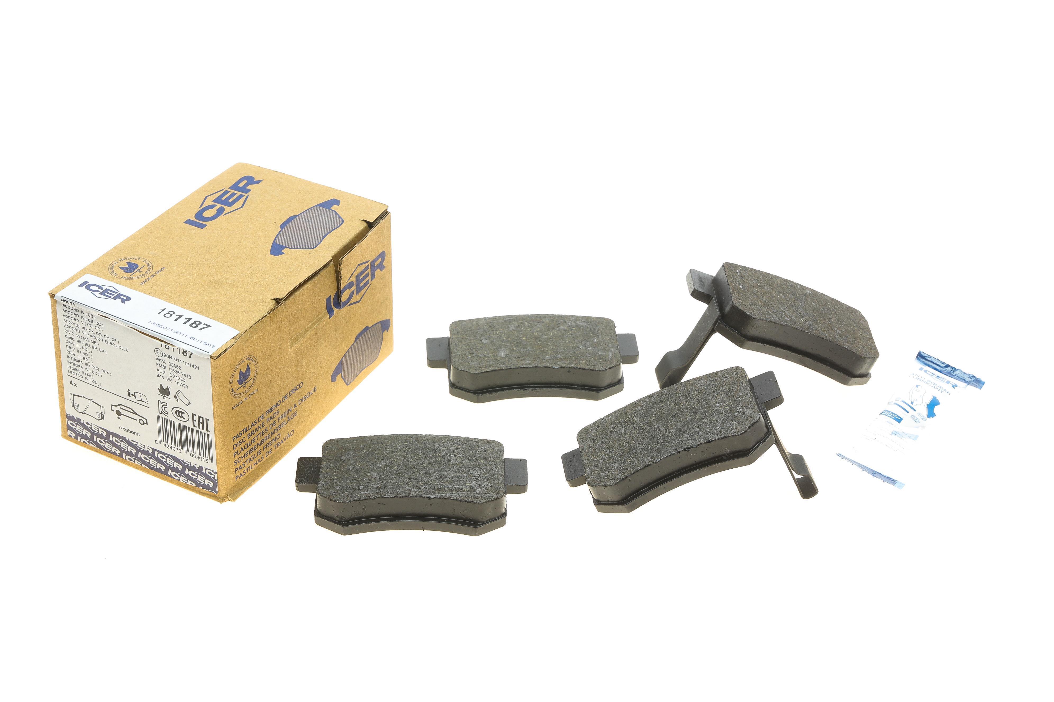 Колодки гальмівні (задні) Honda Accord IV-VII 90-08/Civic VI-VIII 97-/CR-V II 01-07/FR-V 04-