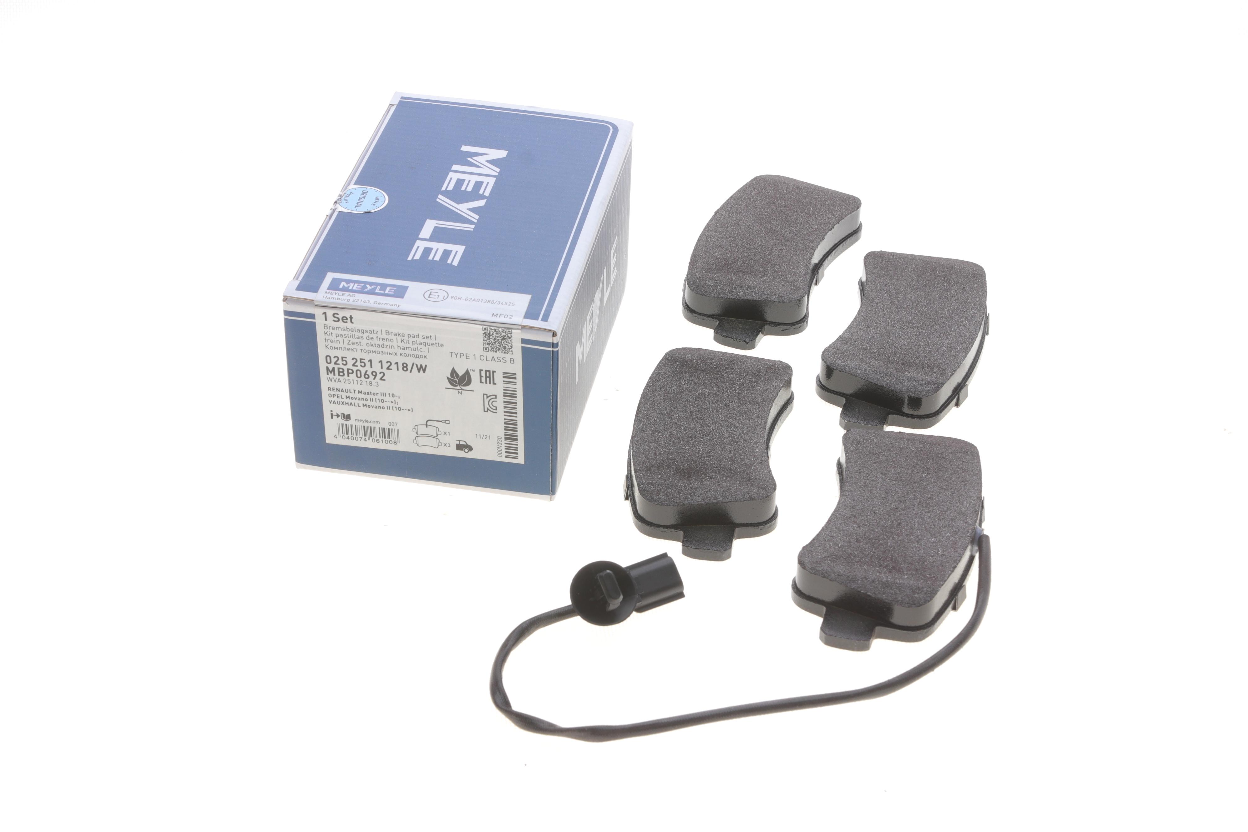 Колодки гальмівні (задні) Renault Master/Opel Movano 10- (однокатк.)