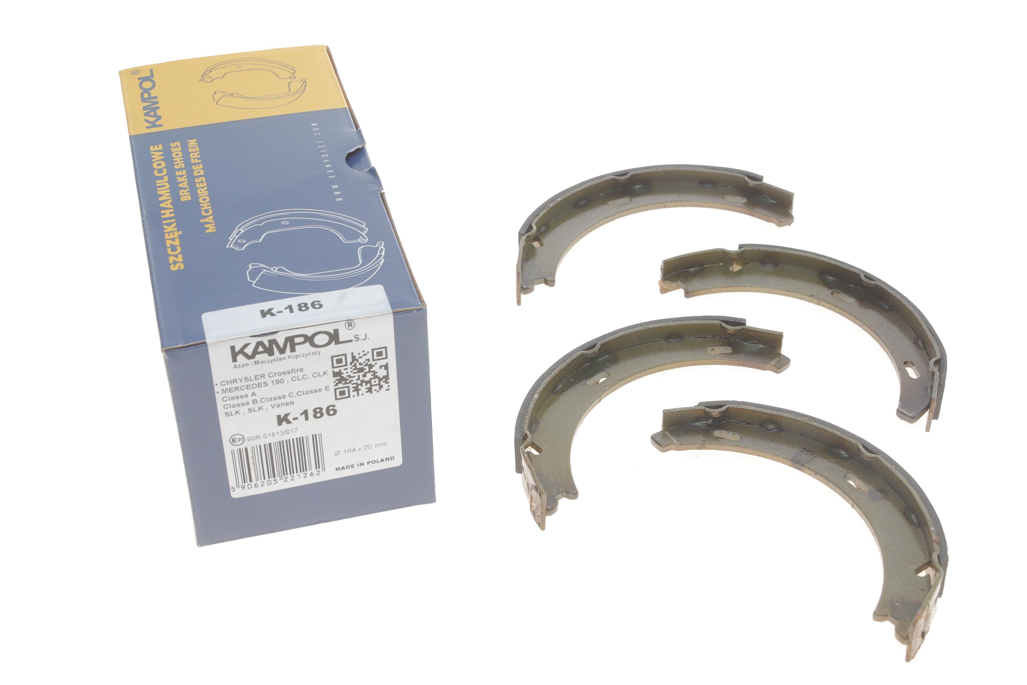 Колодки ручника MB 190 (W201)/E-class (W124/W210) 96-04 (164x20)