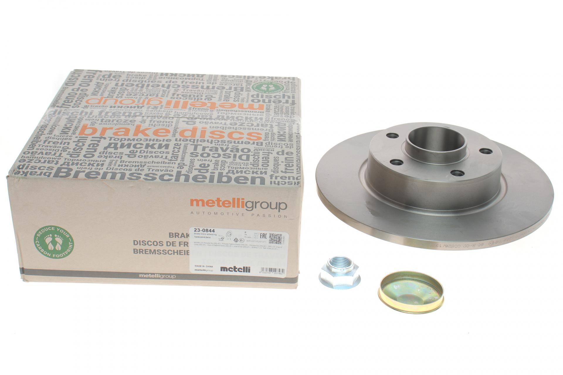 Диск гальмівний (задній) Renault Trafic/Opel Vivaro/Nissan 01- (280х12) (повний) (з підшипником)