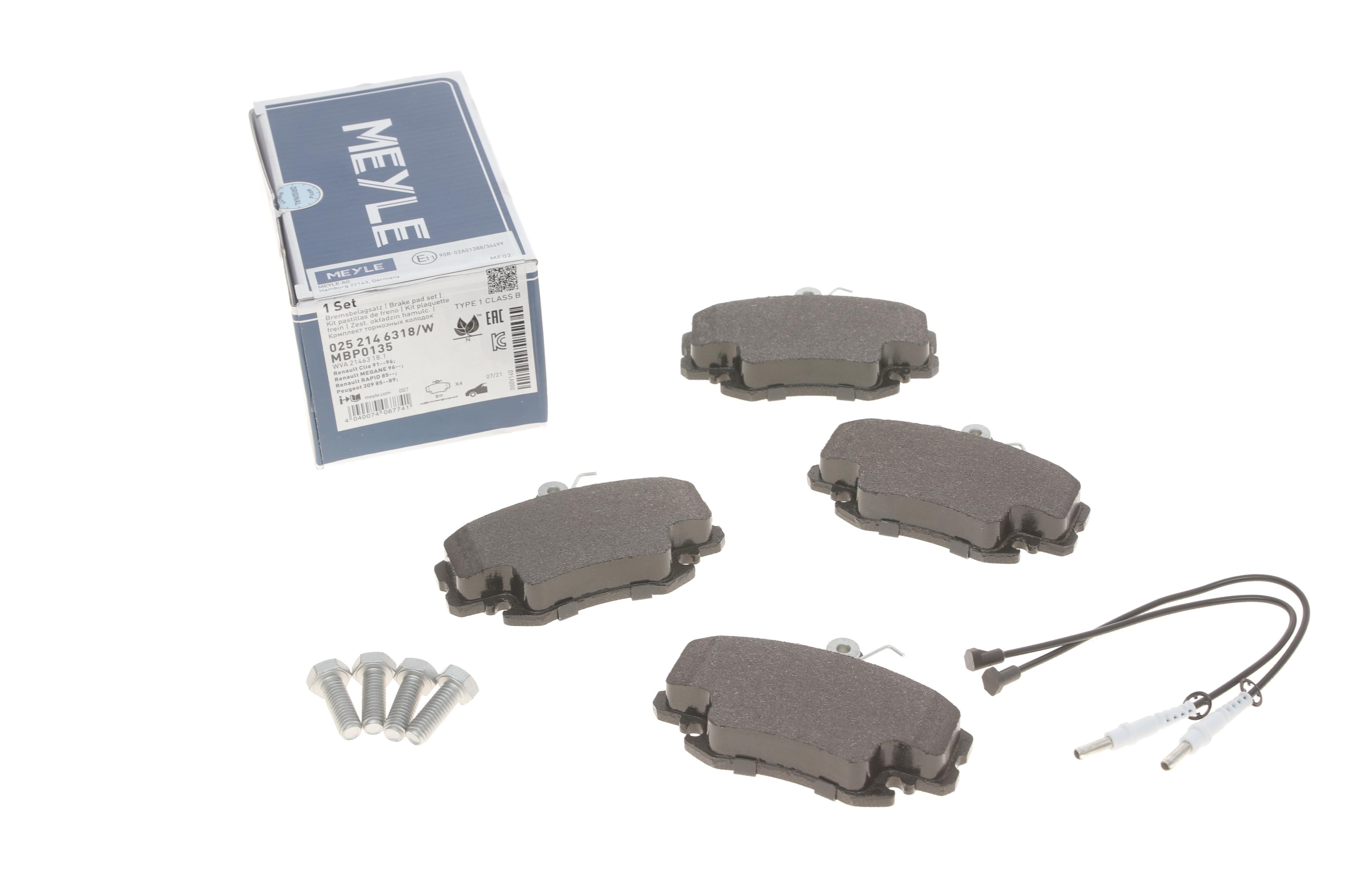 Колодки гальмівні (передні) Dacia Logan 04-/Renault Symbol/Clio/Megane/Peugeot 309