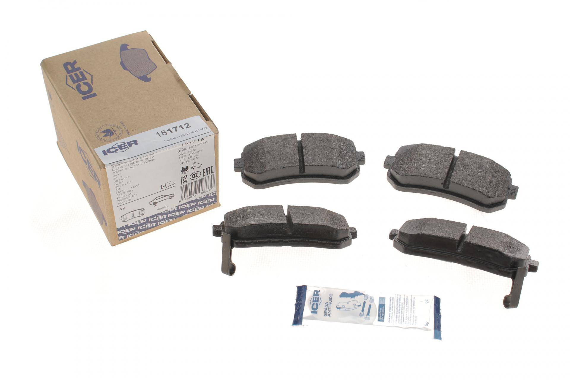 Колодки гальмівні (задні) Hyundai Accent/i30 05-12/Kia Cee'd/Rio/Sportage 04-