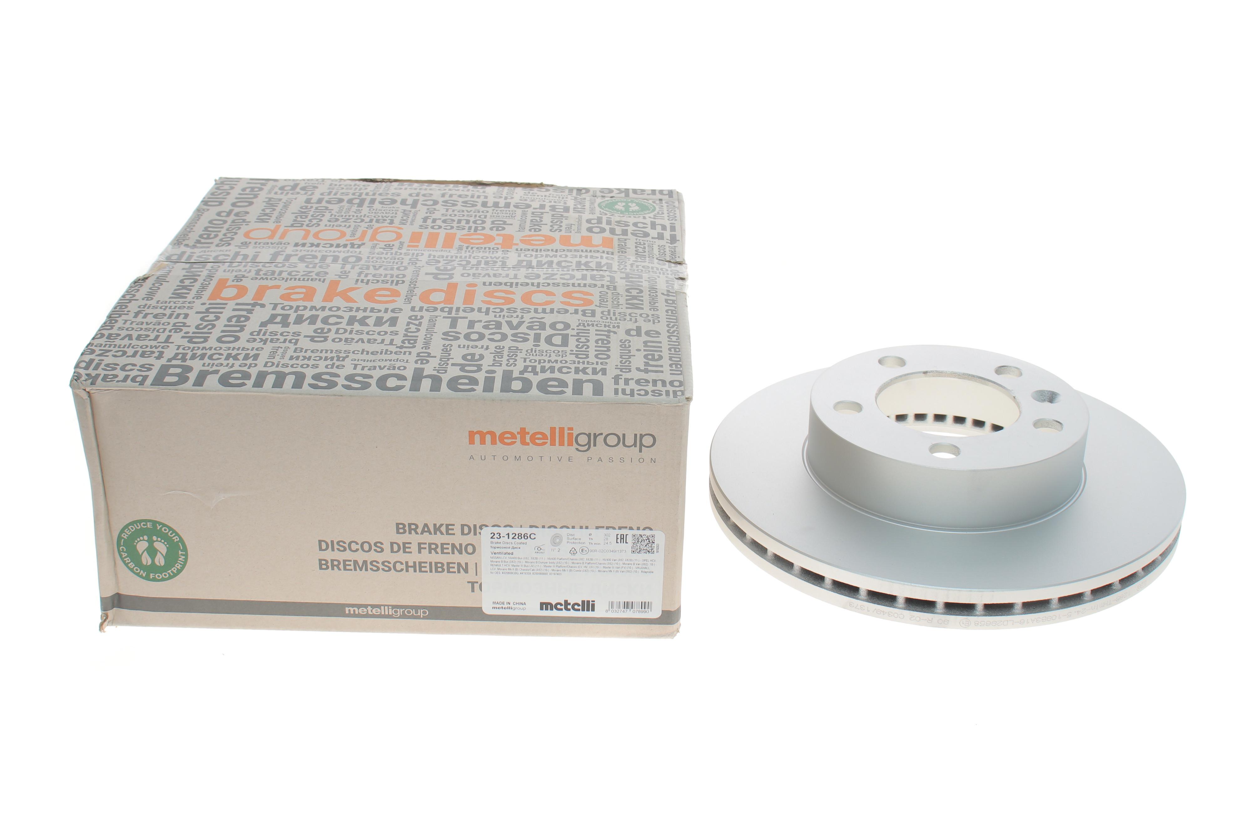 Диск гальмівний (передній) Renault Master 10- (302x28) (з покриттям) (вентильований)