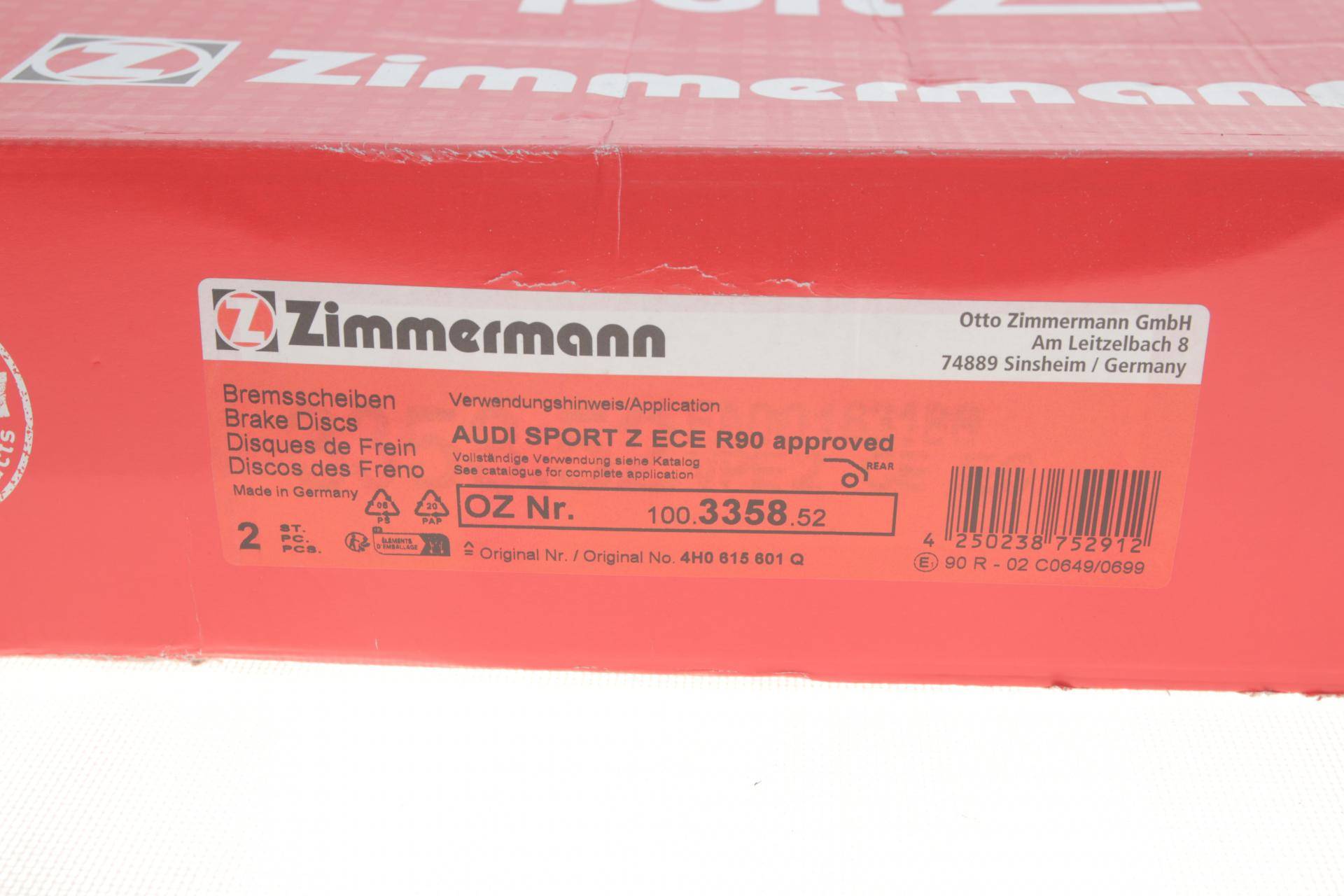 Диск гальмівний (задній) Audi A6/A7 Sportback 10- (330x22) (з покриттям) (з отвором) (вент.)